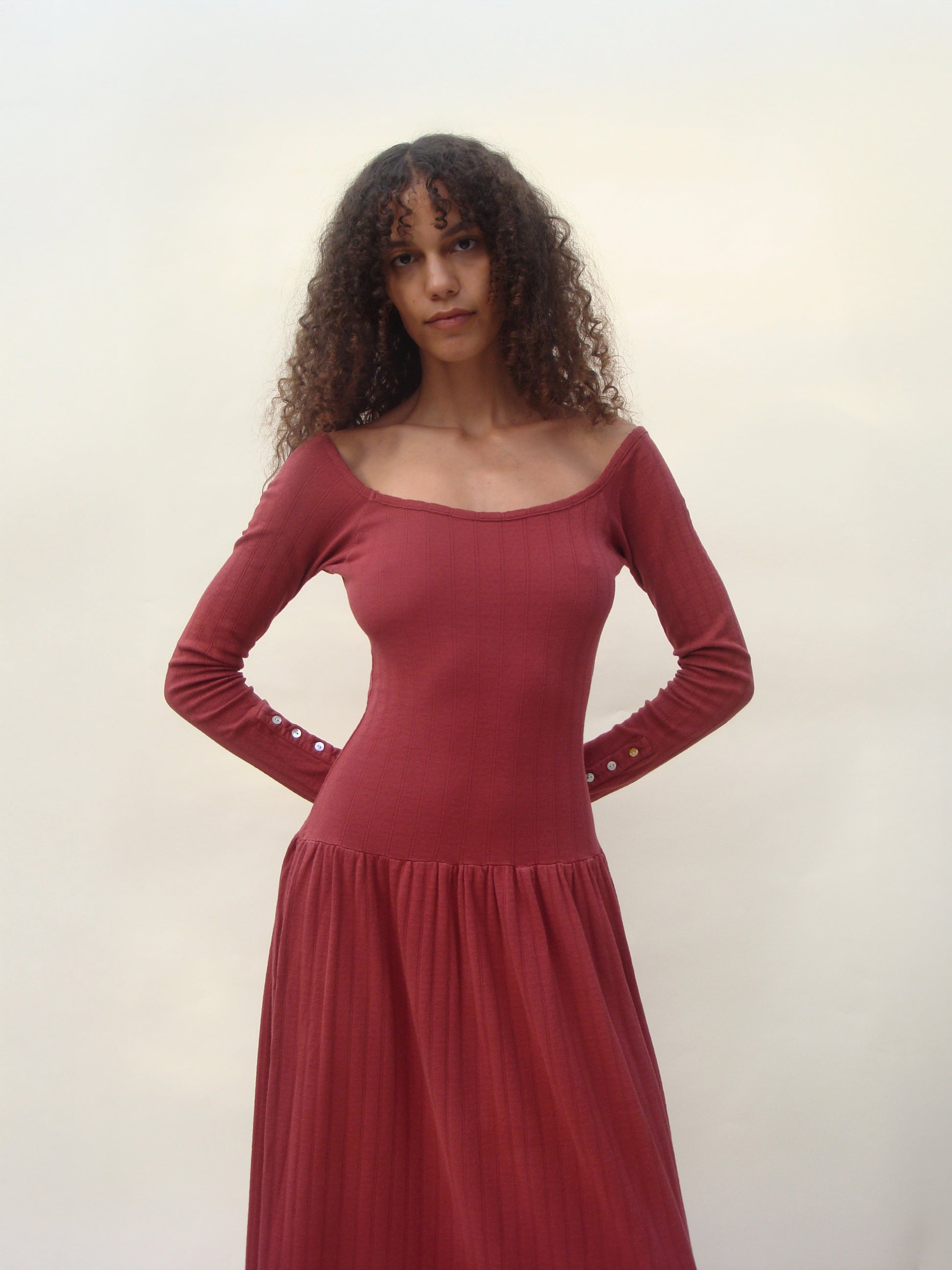 red pointelle dress Reiss Ami Atelier Pointelle-knit Maxi Dress