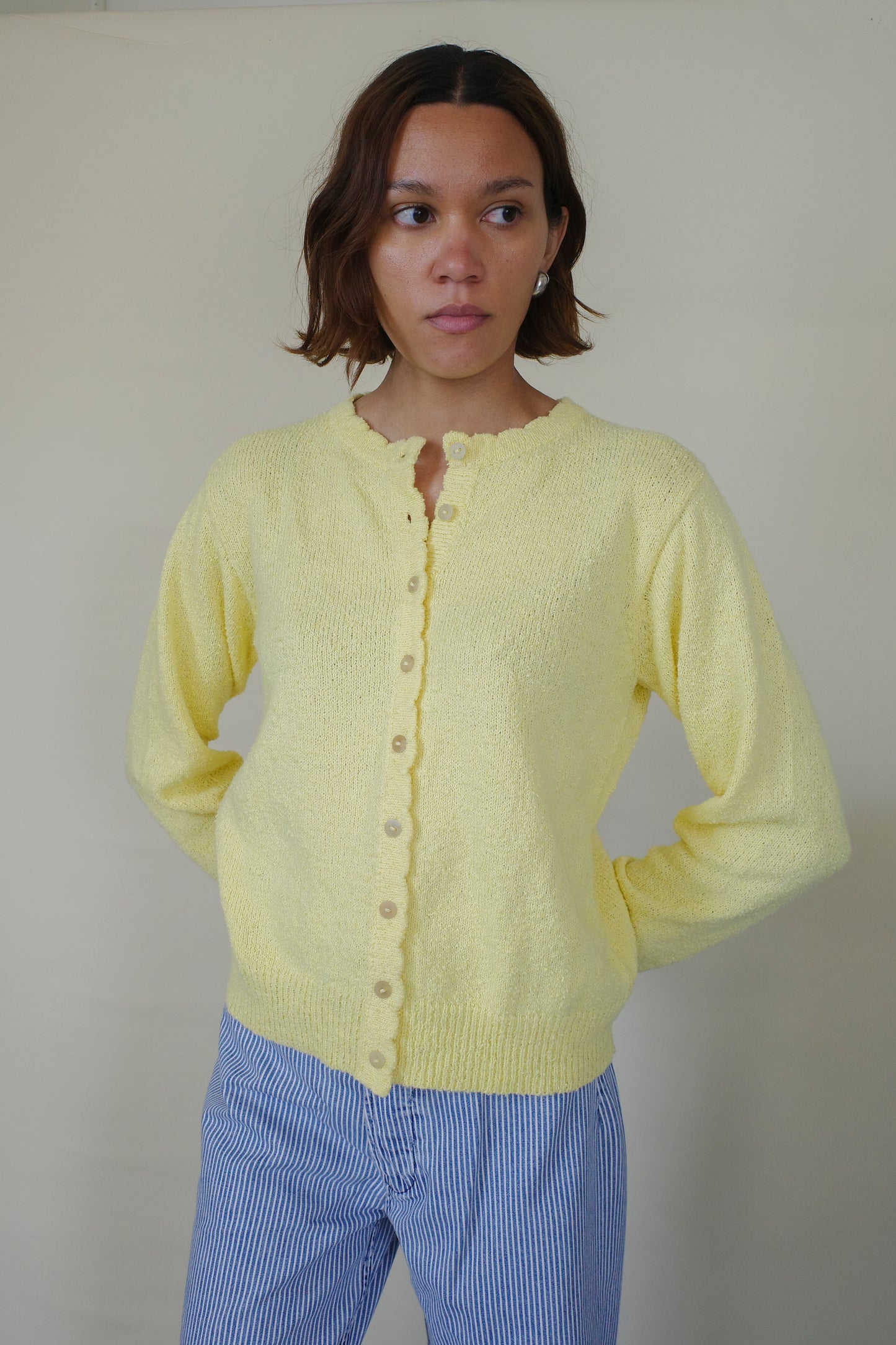 Piste Cardigan - Lemon