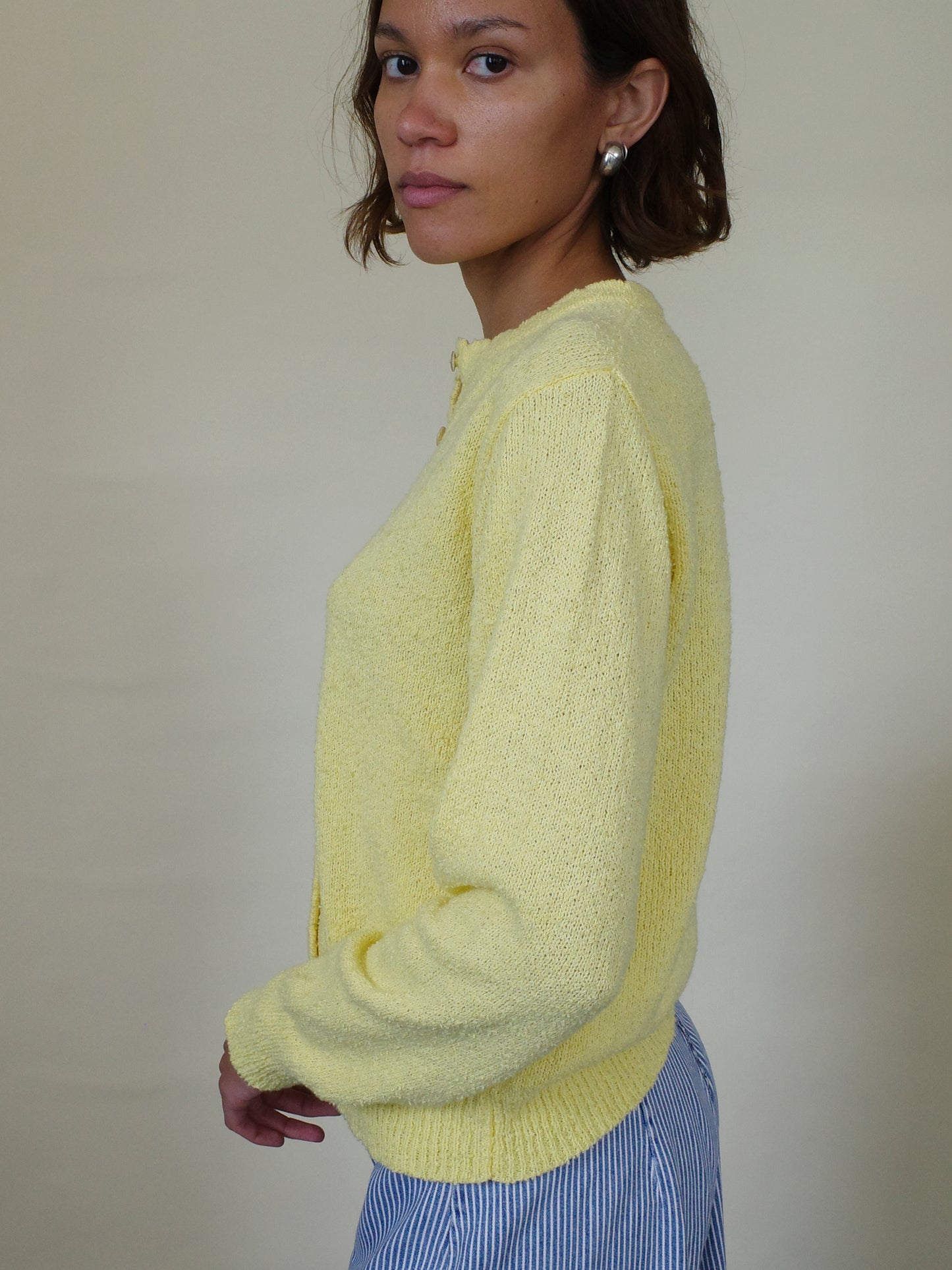 Piste Cardigan - Lemon