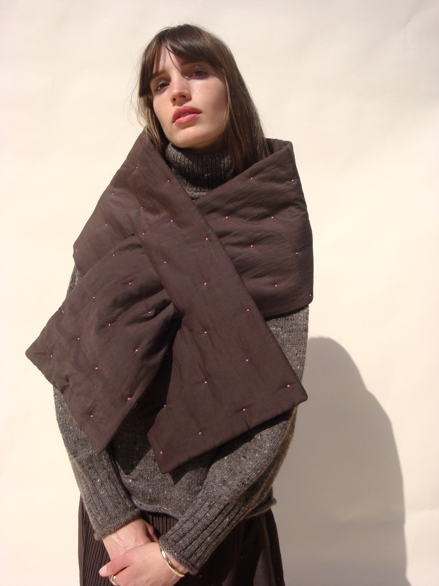 Ebba Quilted Scarf - Soil