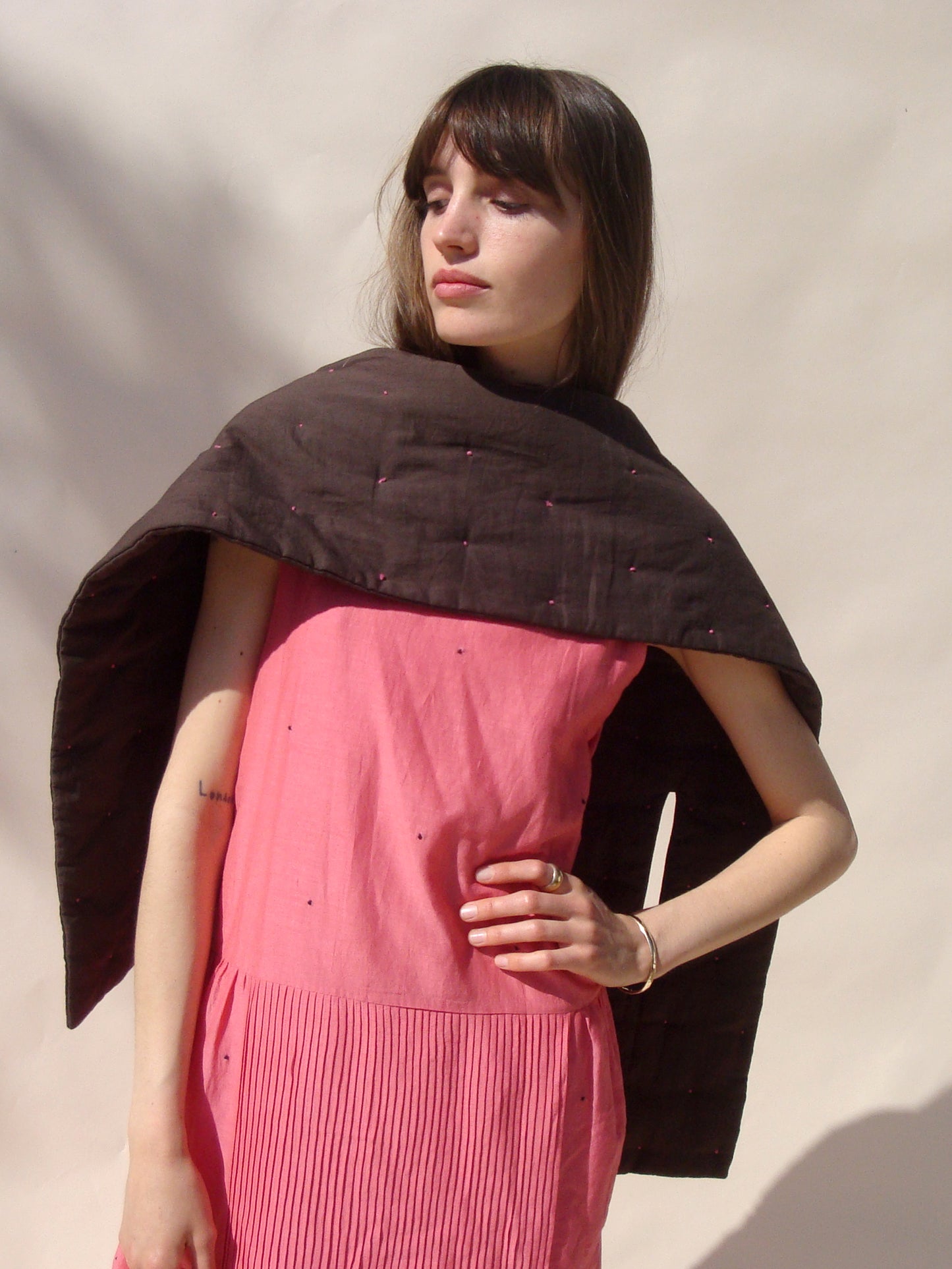Ebba Quilted Scarf - Soil