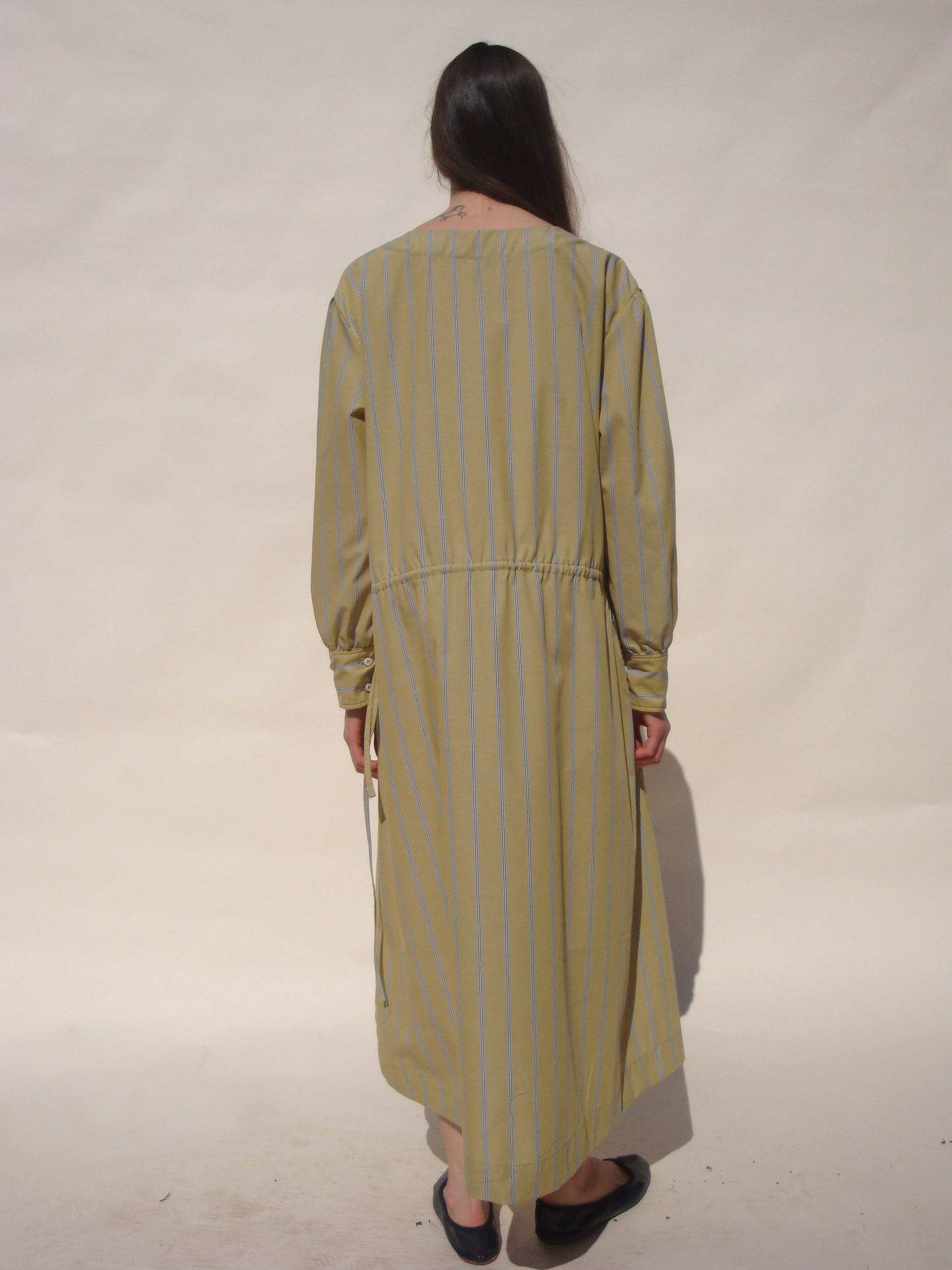 Fleur Easy Dress - Mustard Stripe