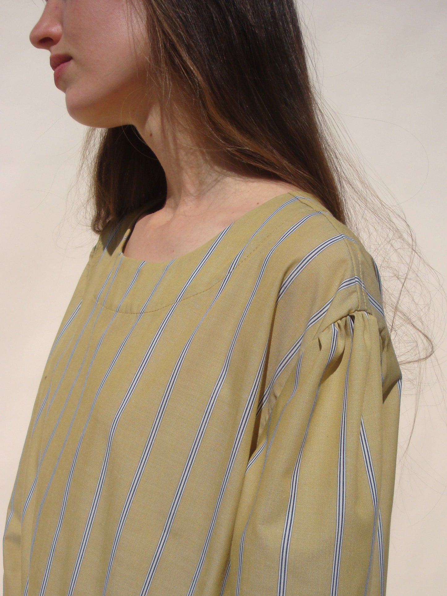Fleur Easy Dress - Mustard Stripe