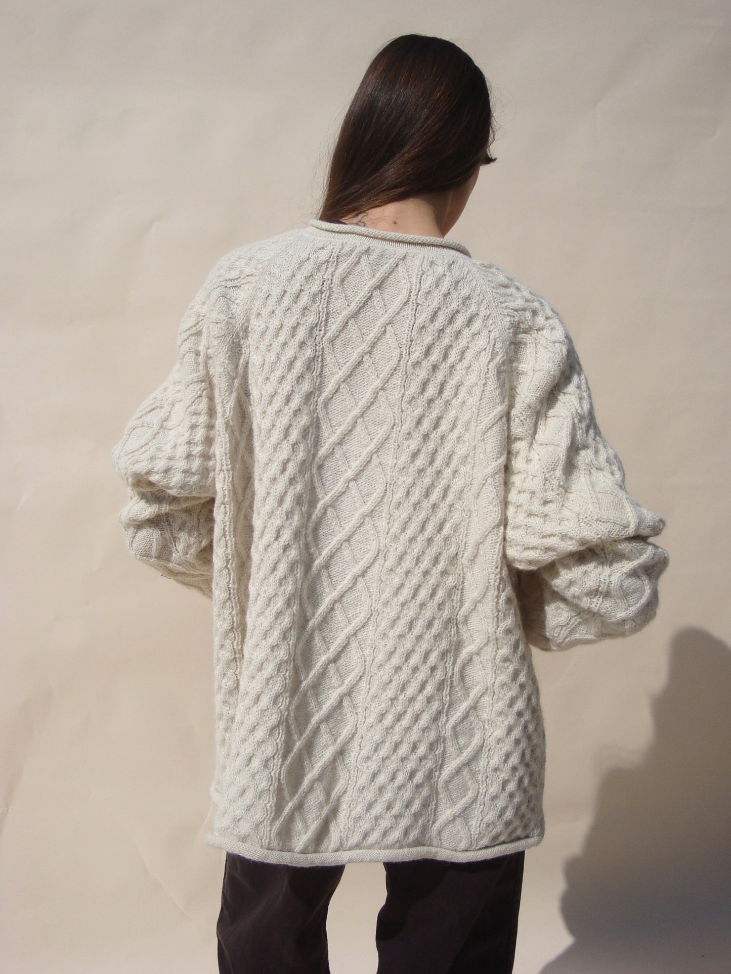 Gardeners Cable Cardigan - Snow