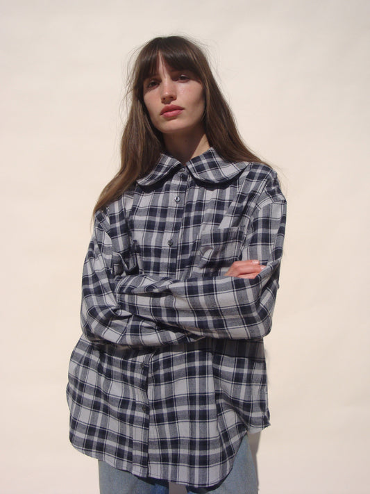 Hollis Oversized Shirt - Midnight Tartan