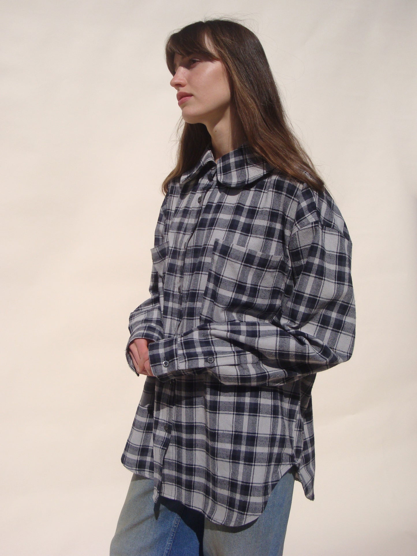 Hollis Oversized Shirt - Midnight Tartan