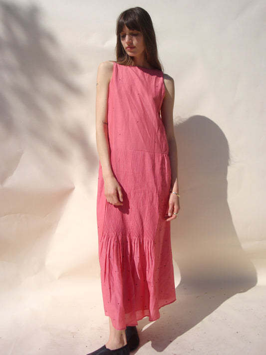 Ida Pintuck Dress - Rose