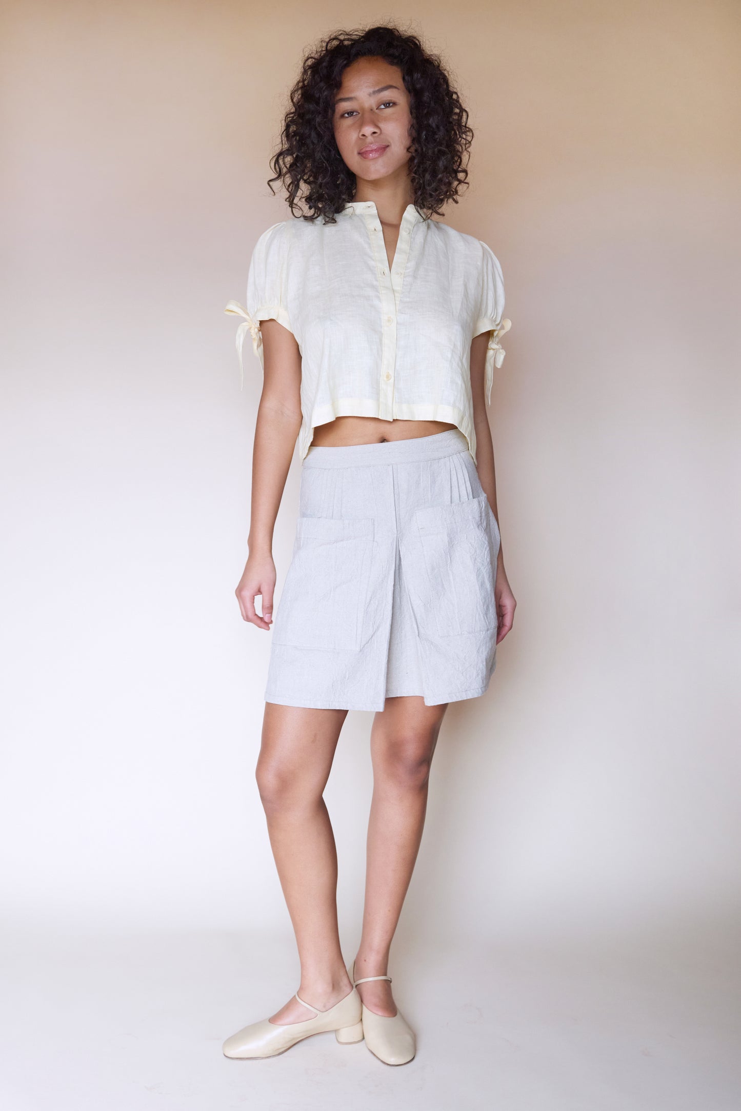 Leon Mini Skirt - Natural