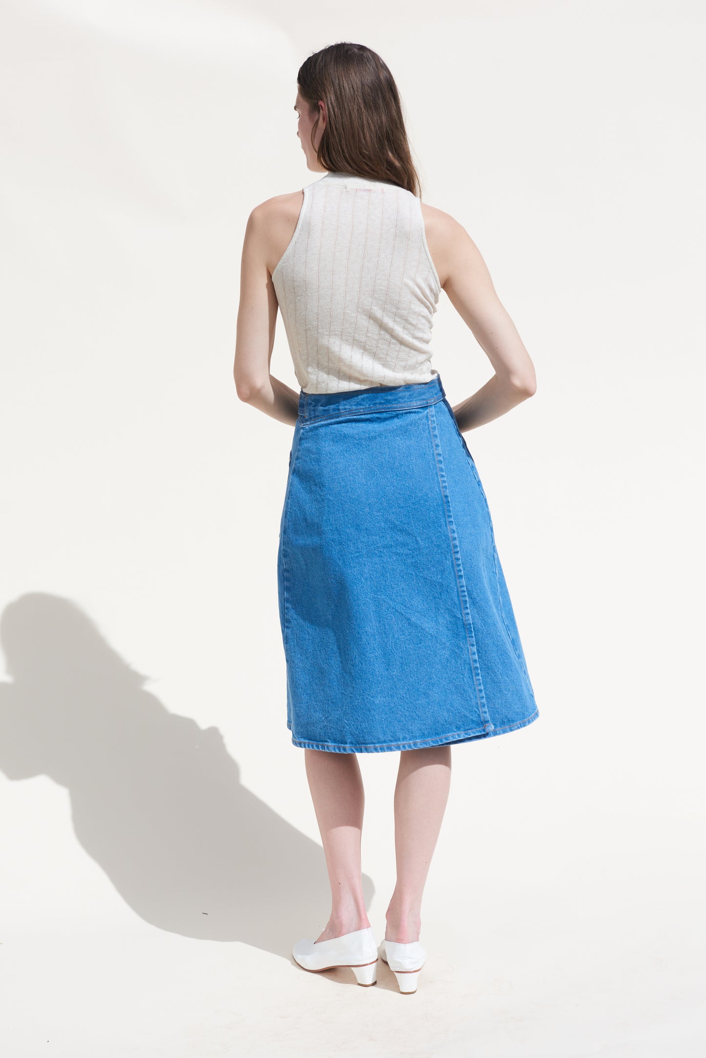 Ada Skirt - Denim Saddle Wash