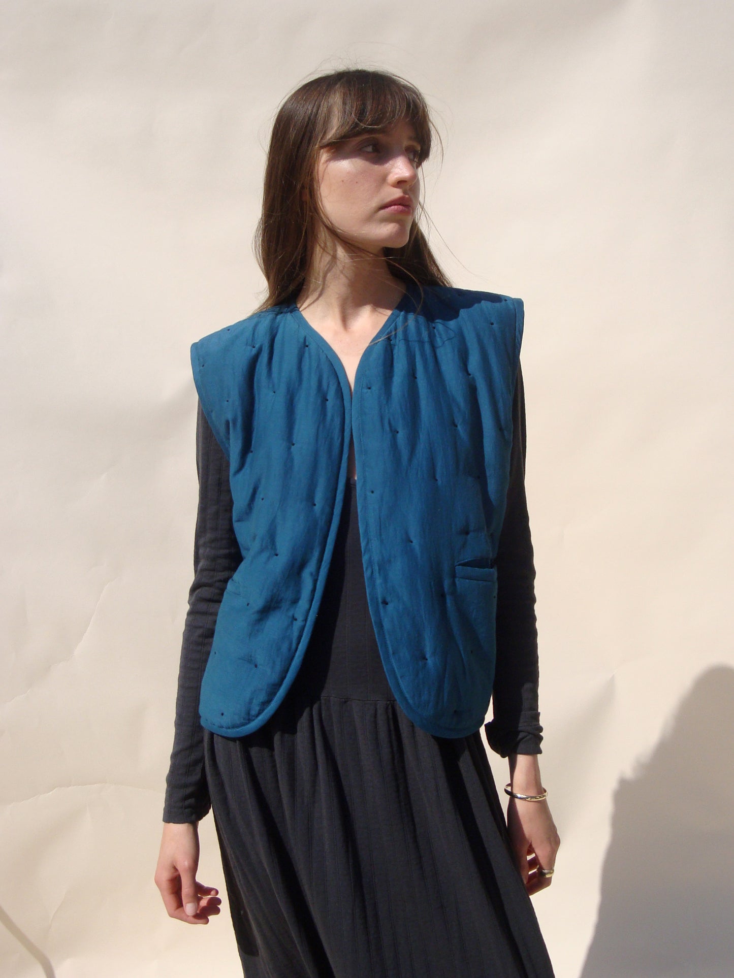 Nopa Quilted Vest - Lyons Blue