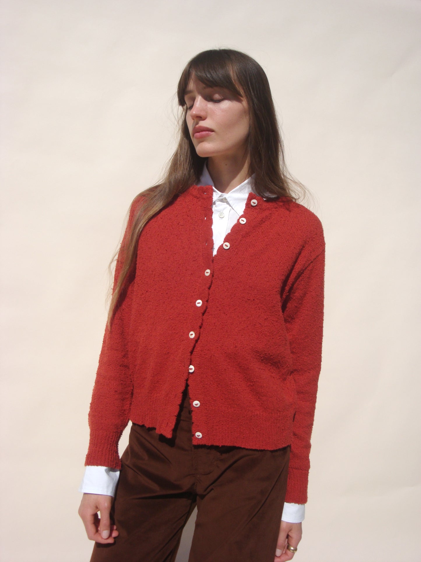 Piste Cardigan - Rust