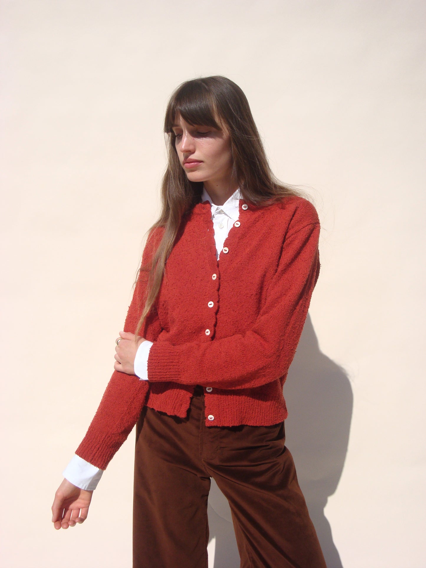 Piste Cardigan - Rust