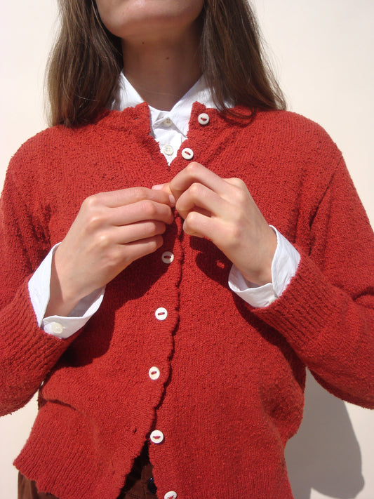 Piste Cardigan - Rust