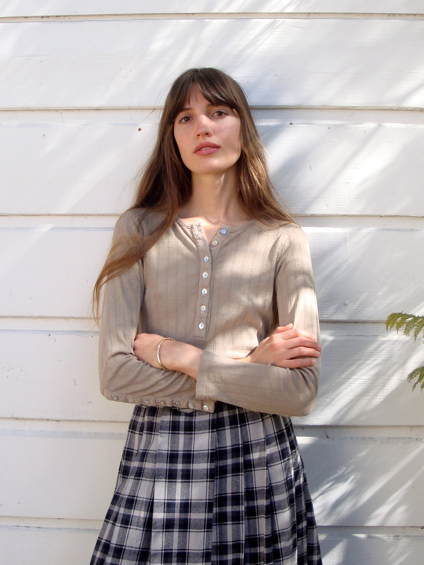 Henley Tee - Pointelle