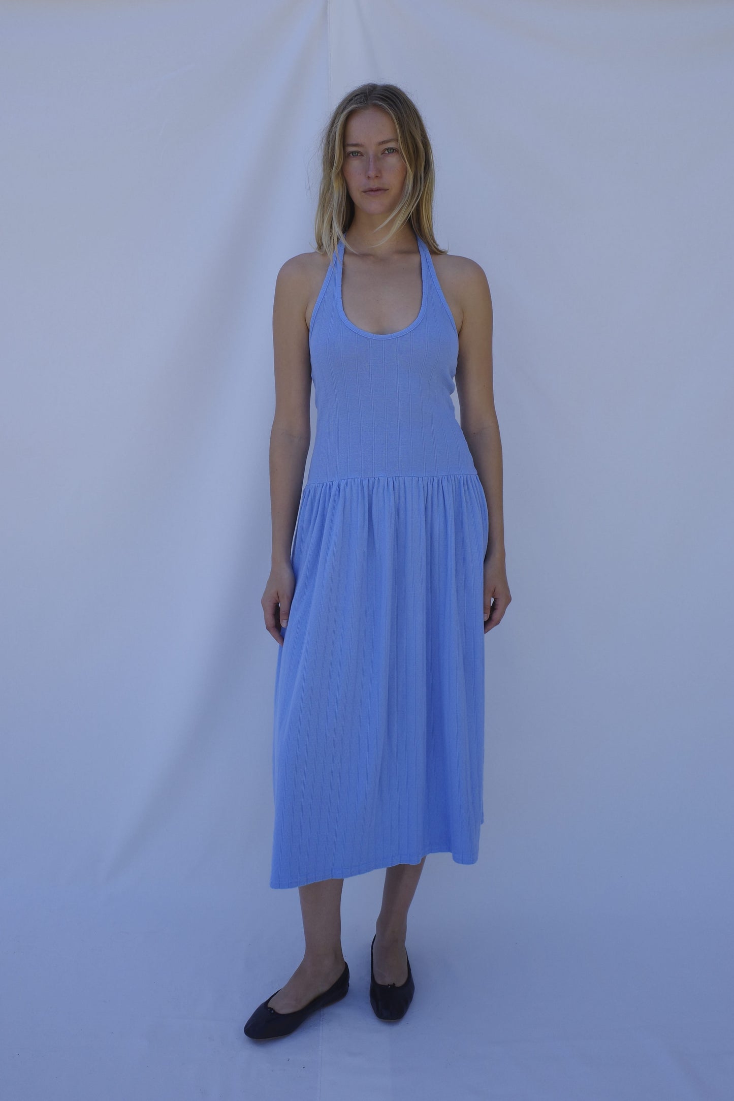 Isla Halter Dress - Cornflower