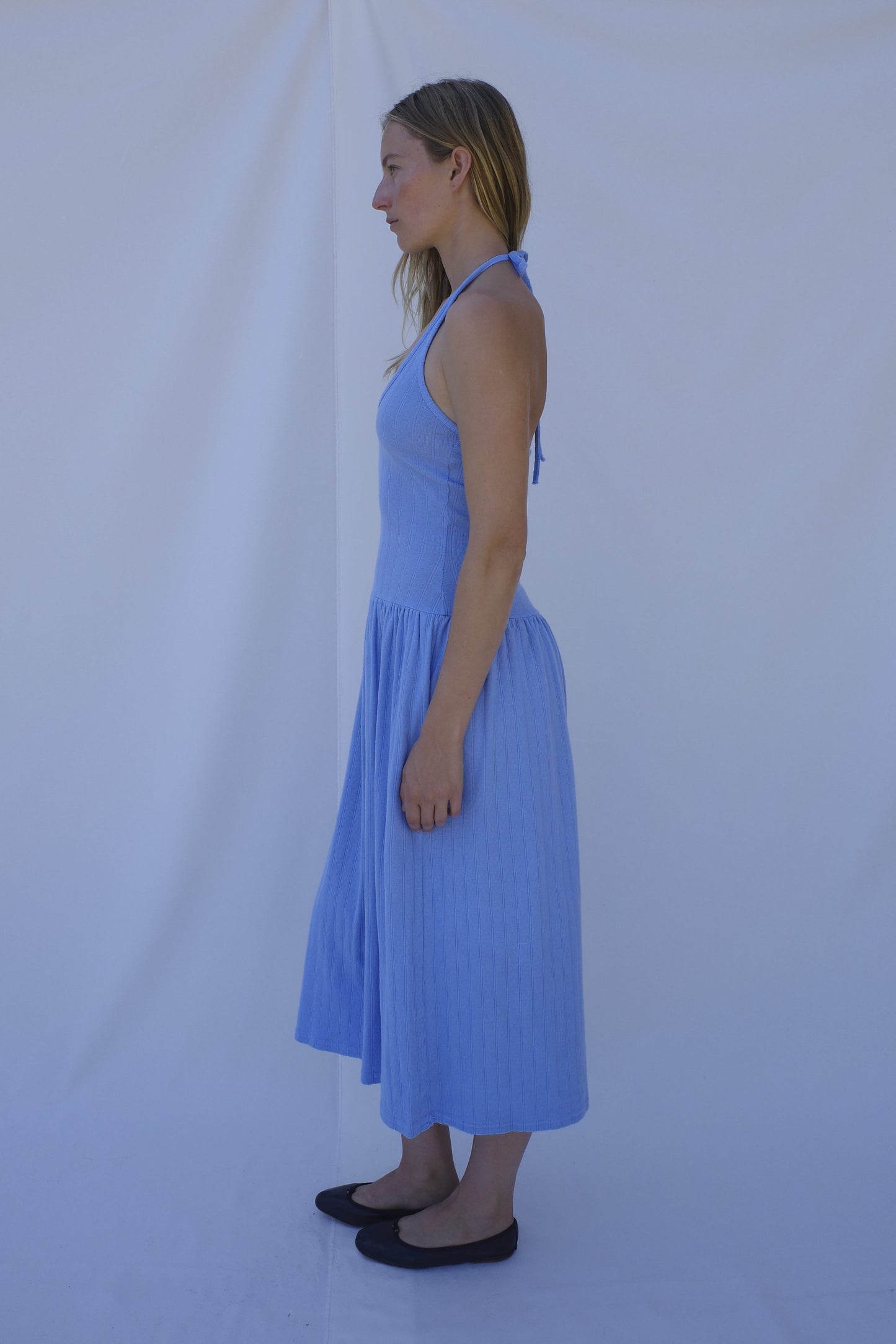 Isla Halter Dress - Cornflower