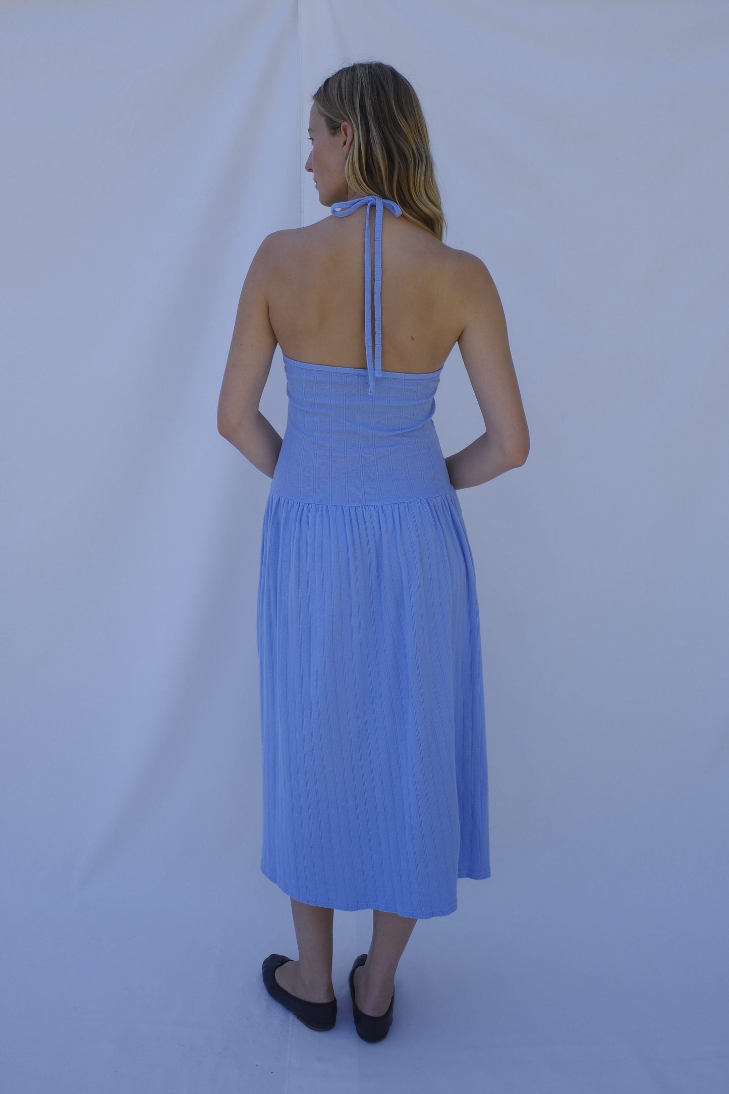 Isla Halter Dress - Cornflower