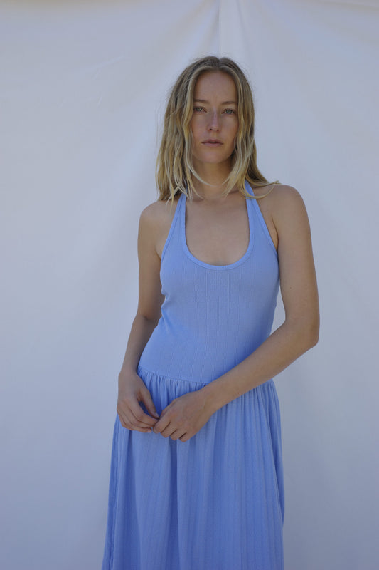 Isla Halter Dress - Cornflower