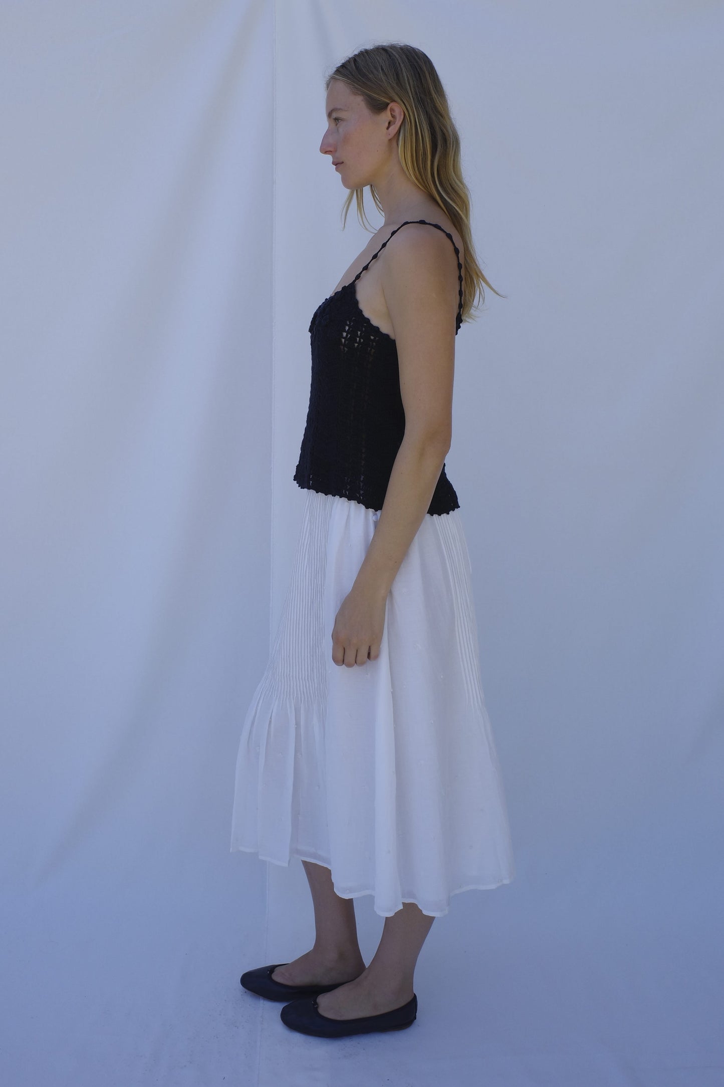 Karina Crochet Camisole - Navy