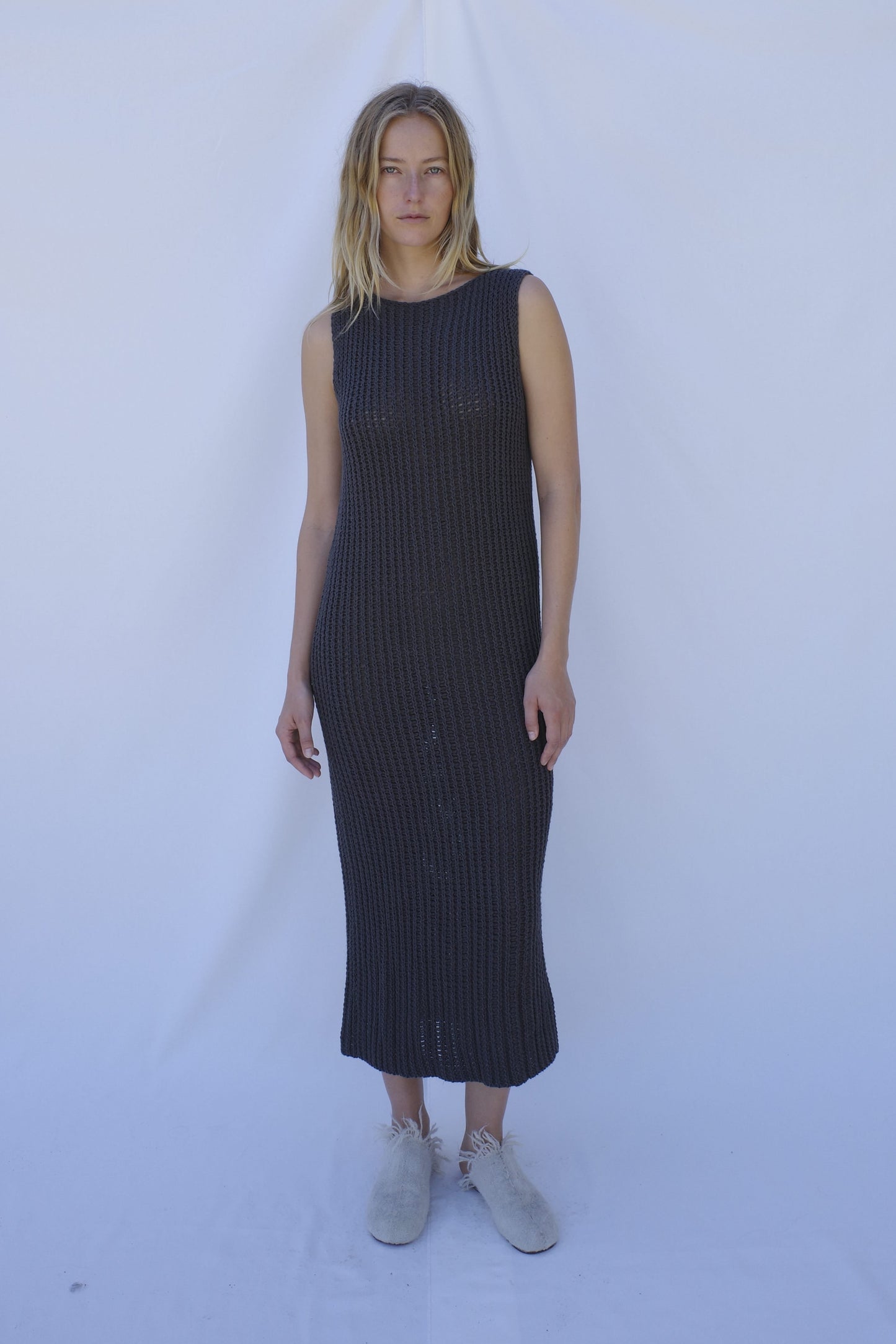 Rae Knit Dress - Charcoal