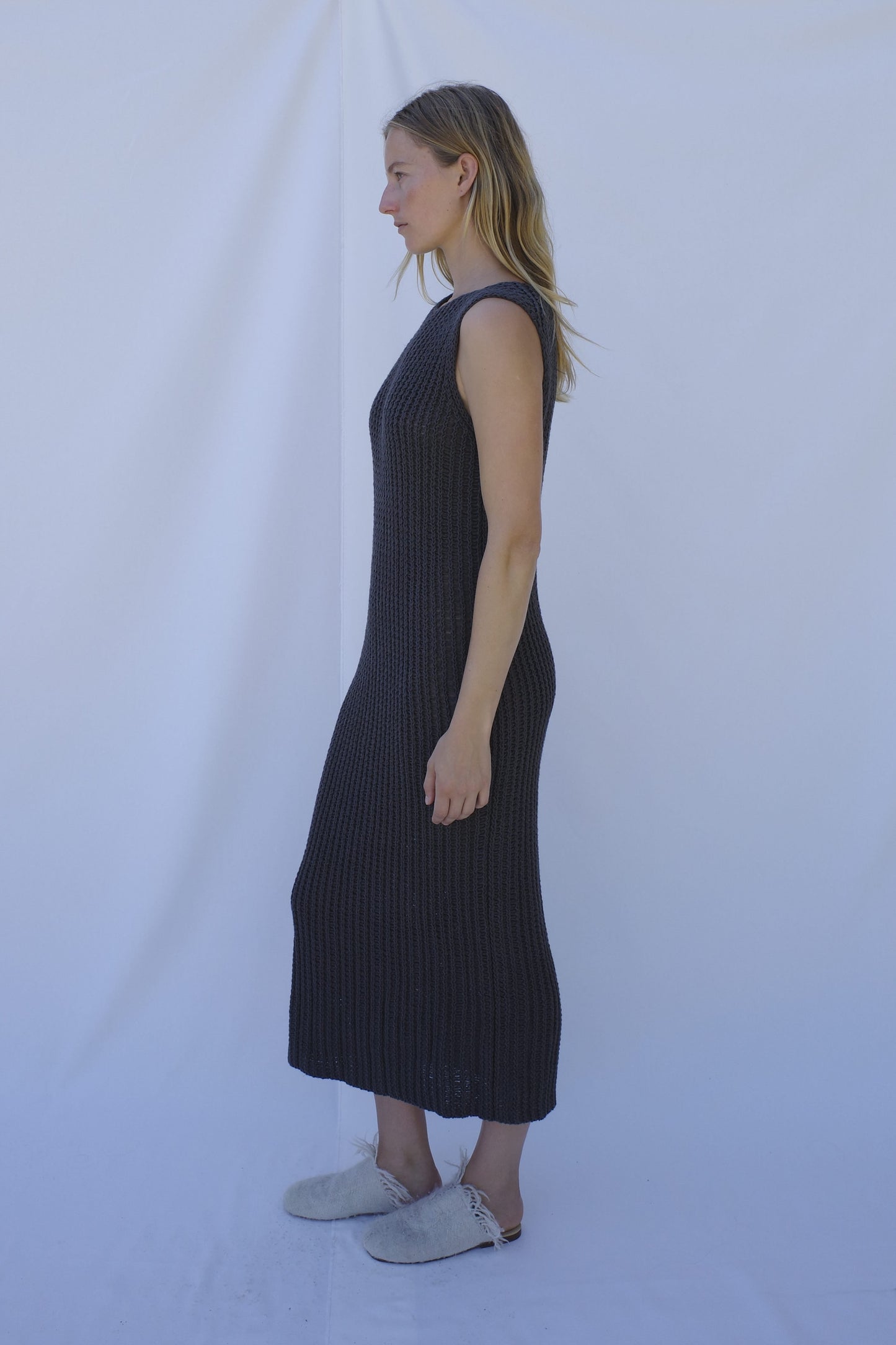 Rae Knit Dress - Charcoal