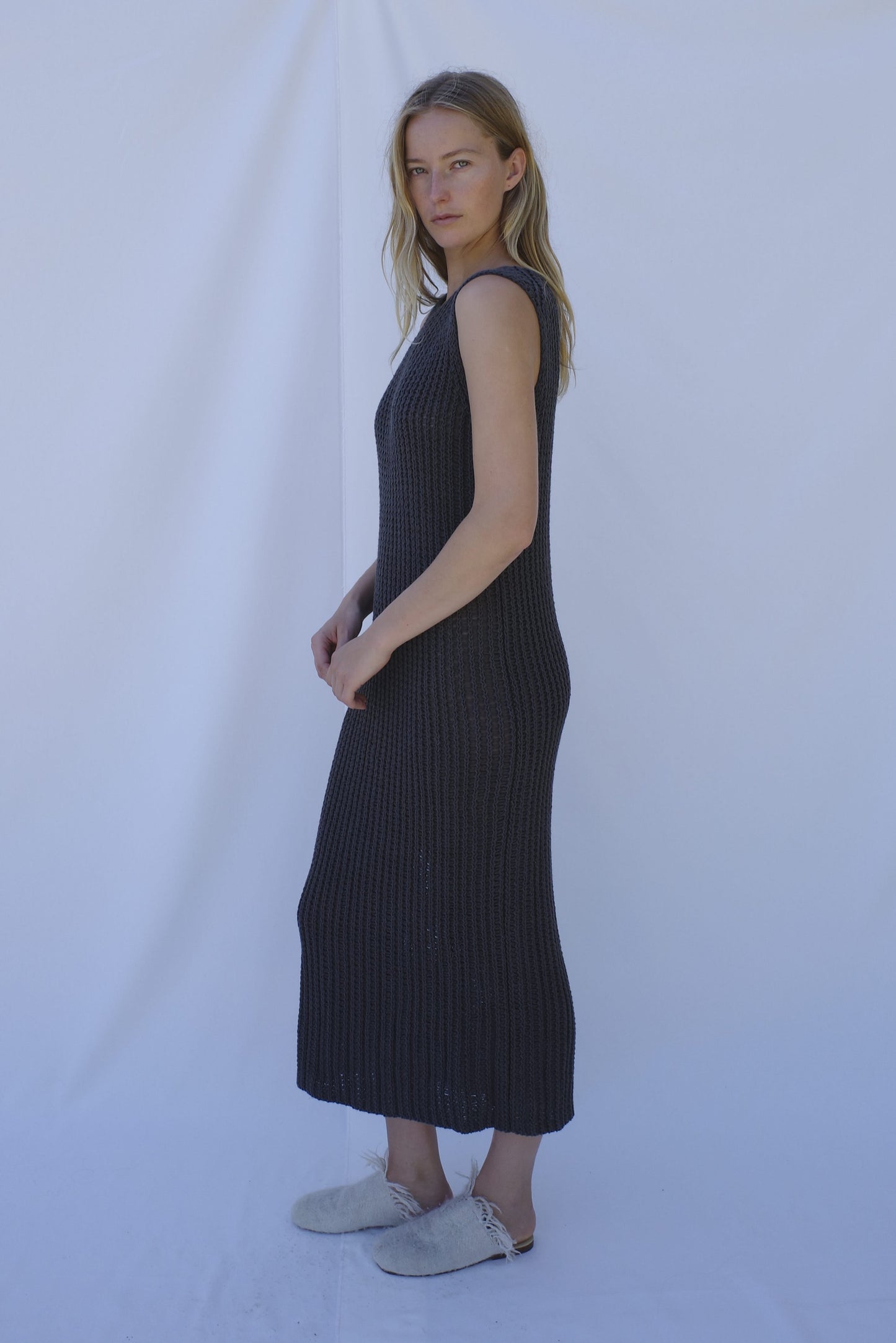 Rae Knit Dress - Charcoal