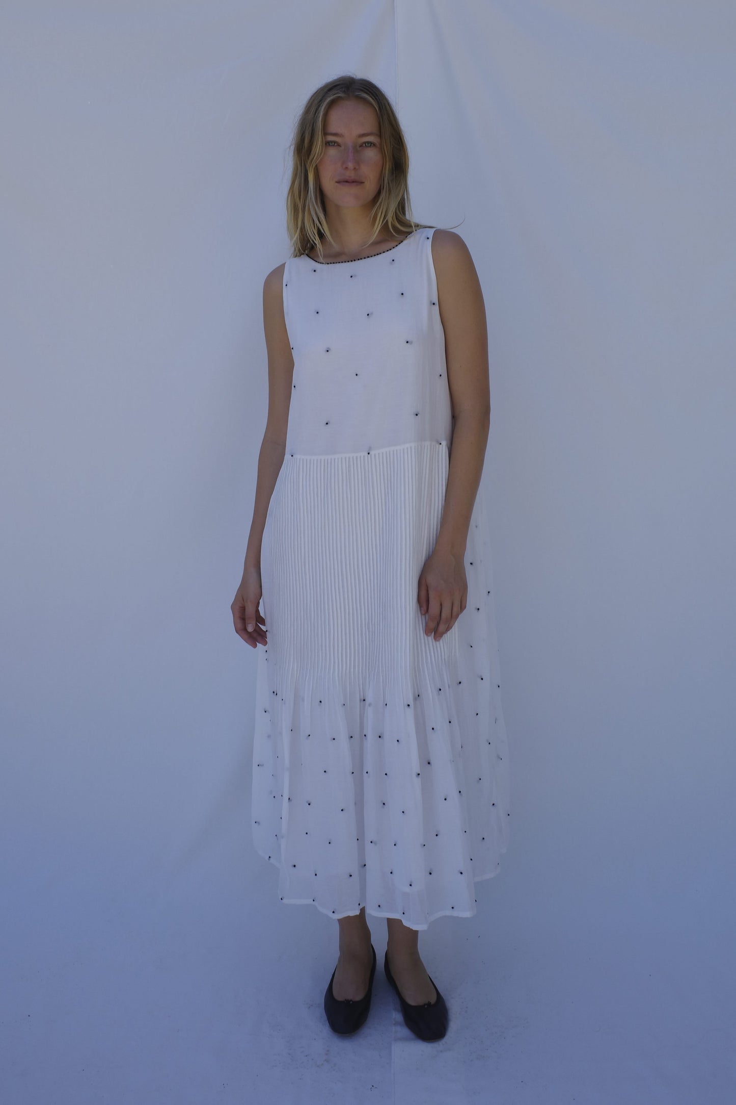 Ida Pintuck Dress - Salt