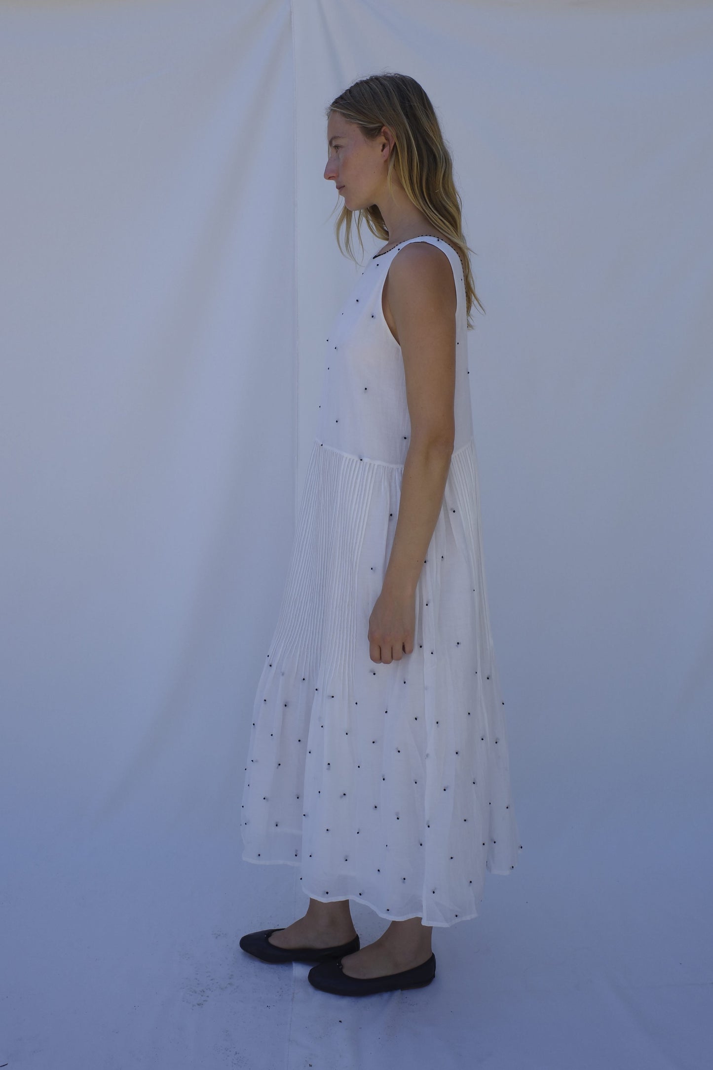 Ida Pintuck Dress - Salt