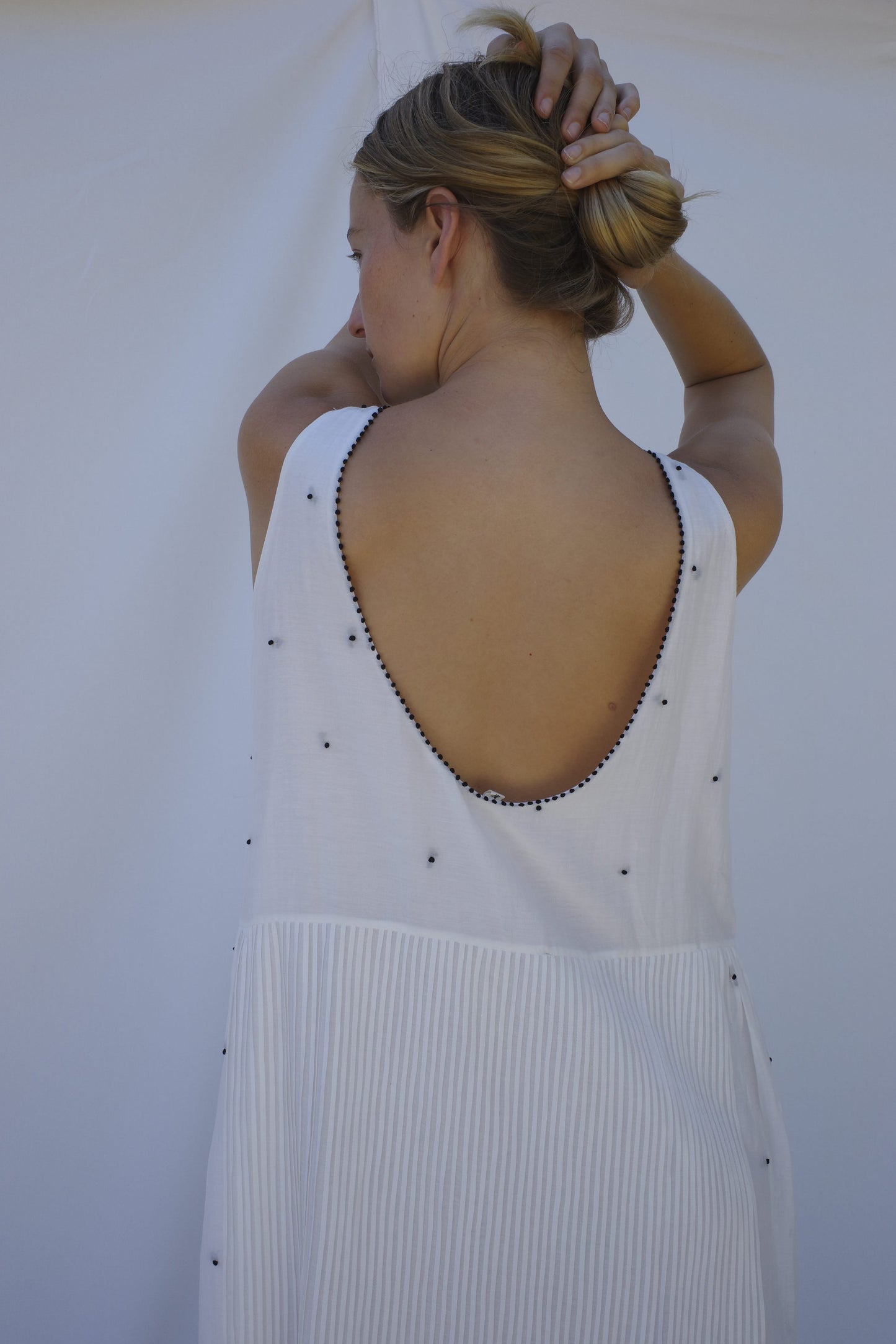 Ida Pintuck Dress - Salt