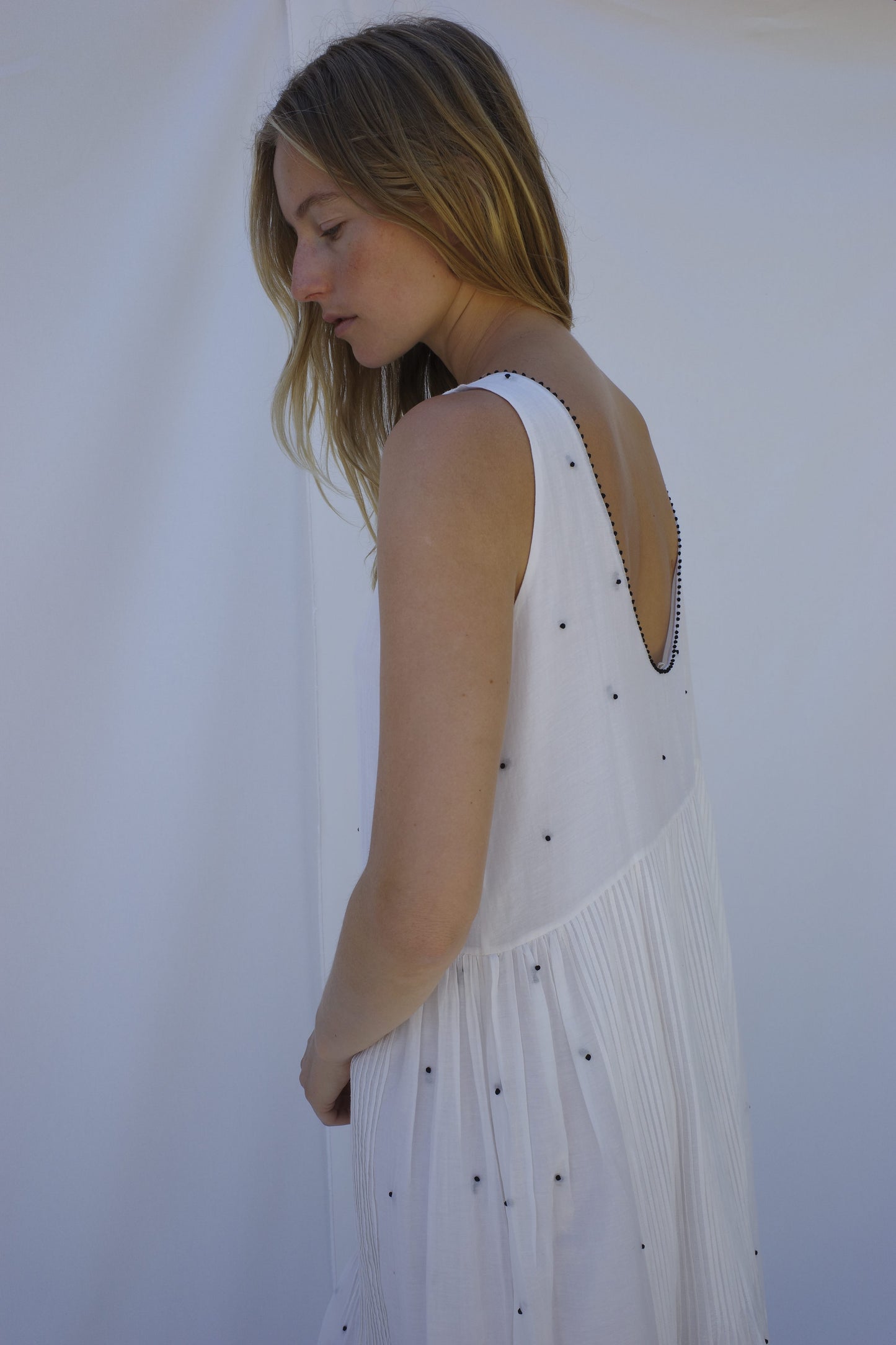 Ida Pintuck Dress - Salt