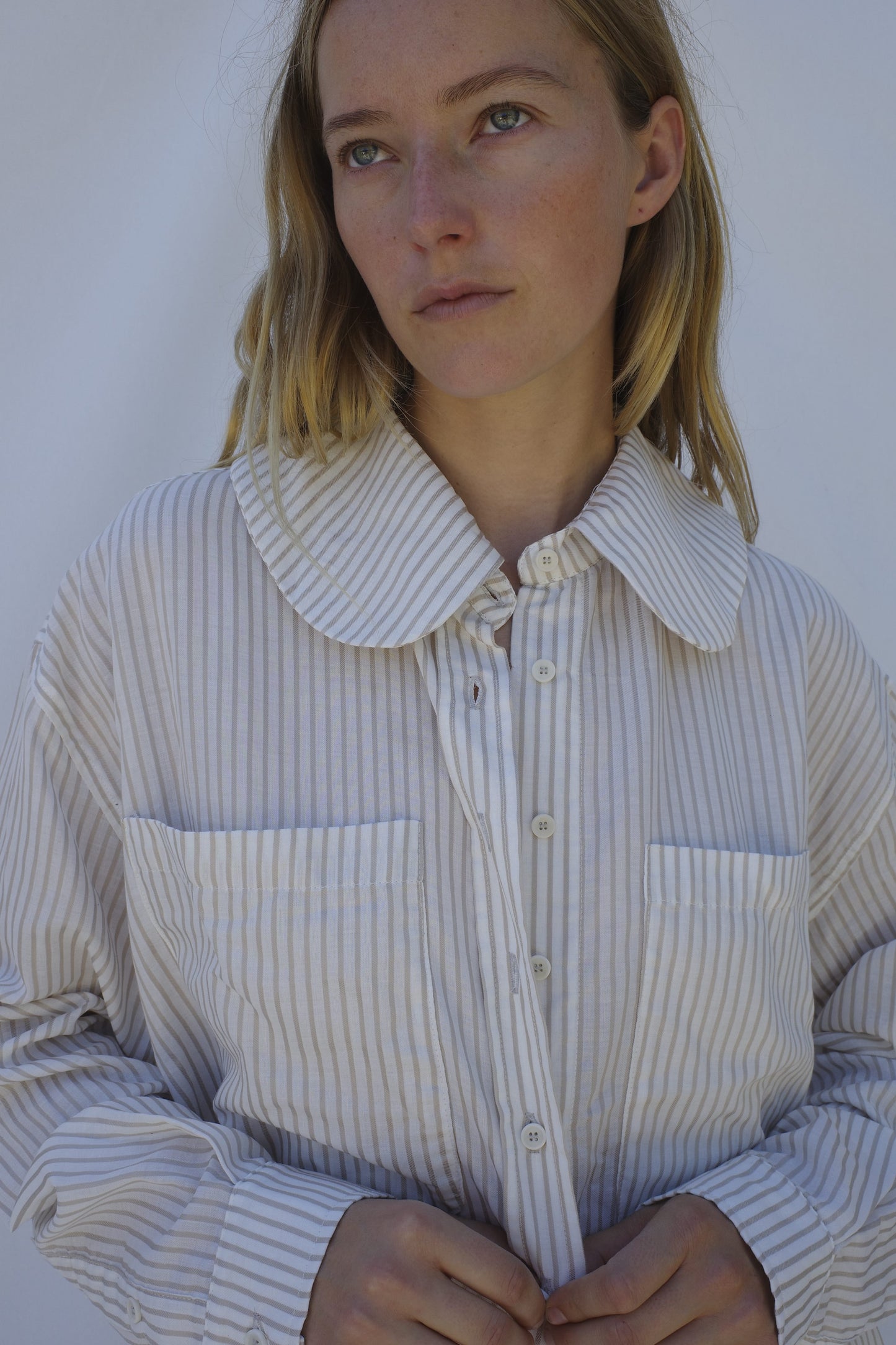 Hollis Oversized Shirt - Regatta Sand Stripe