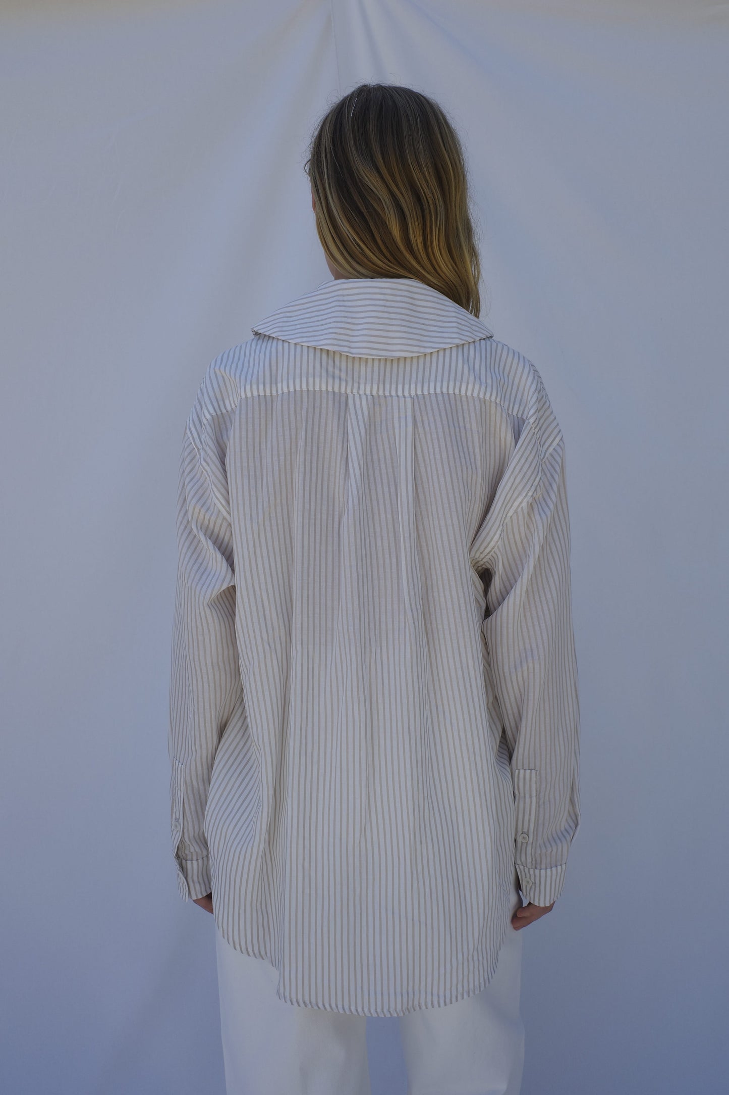 Hollis Oversized Shirt - Regatta Sand Stripe