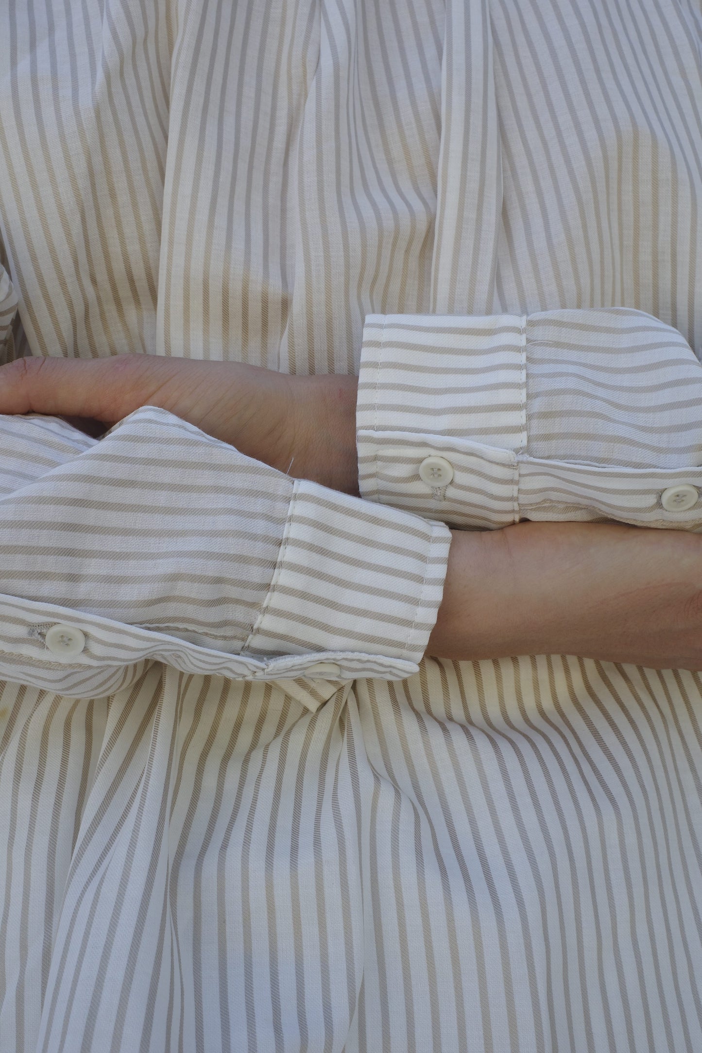 Hollis Oversized Shirt - Regatta Sand Stripe