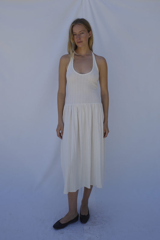 Isla Halter Dress - Cream