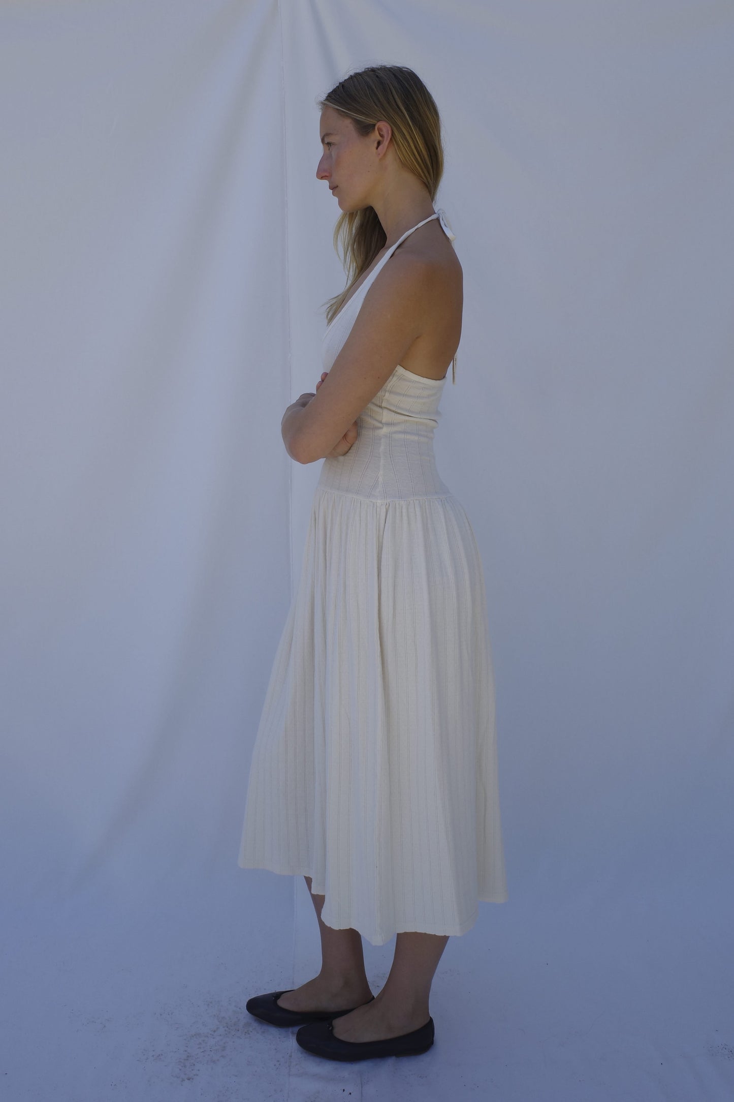 Isla Halter Dress - Cream