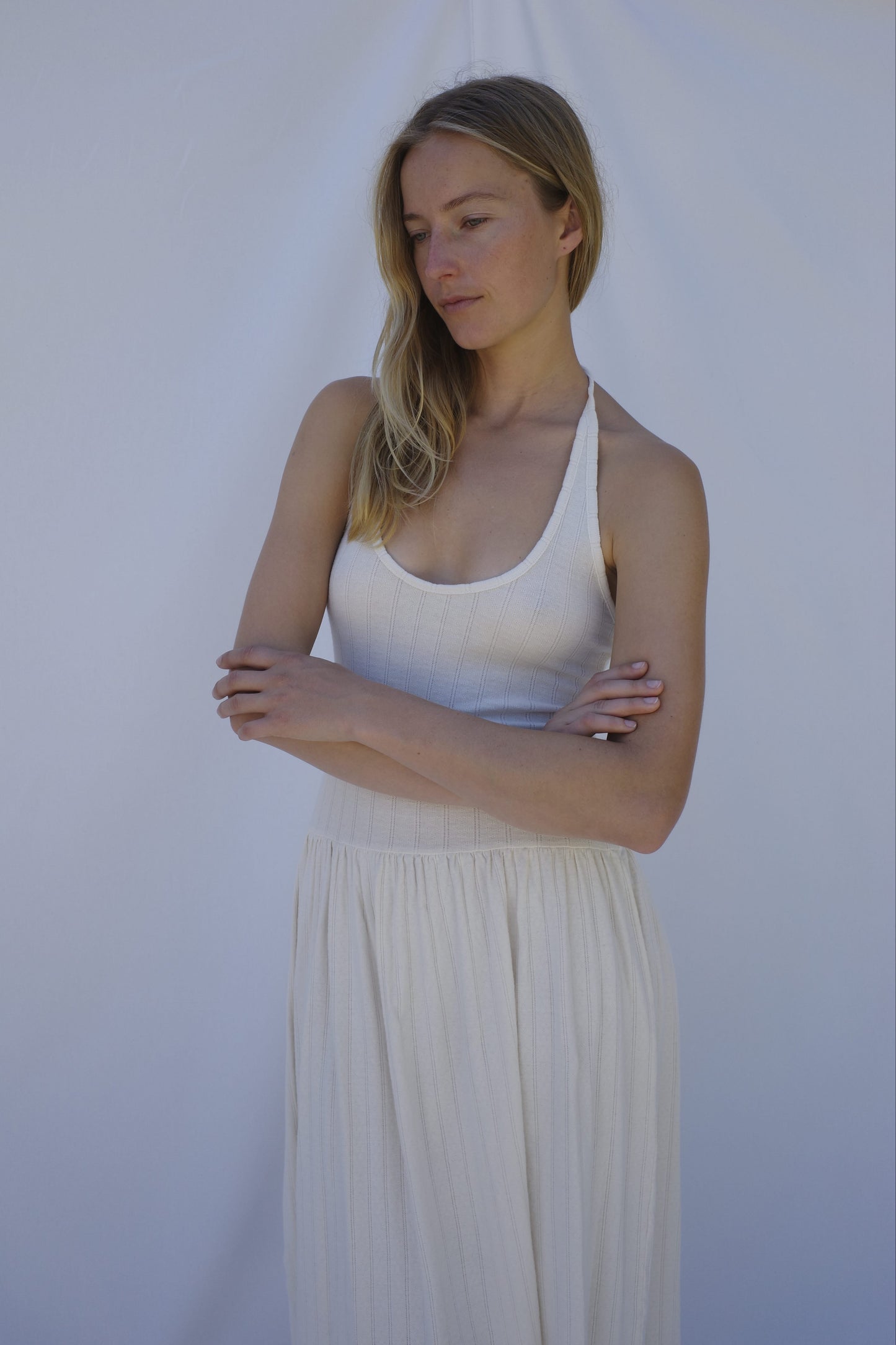 Isla Halter Dress - Cream