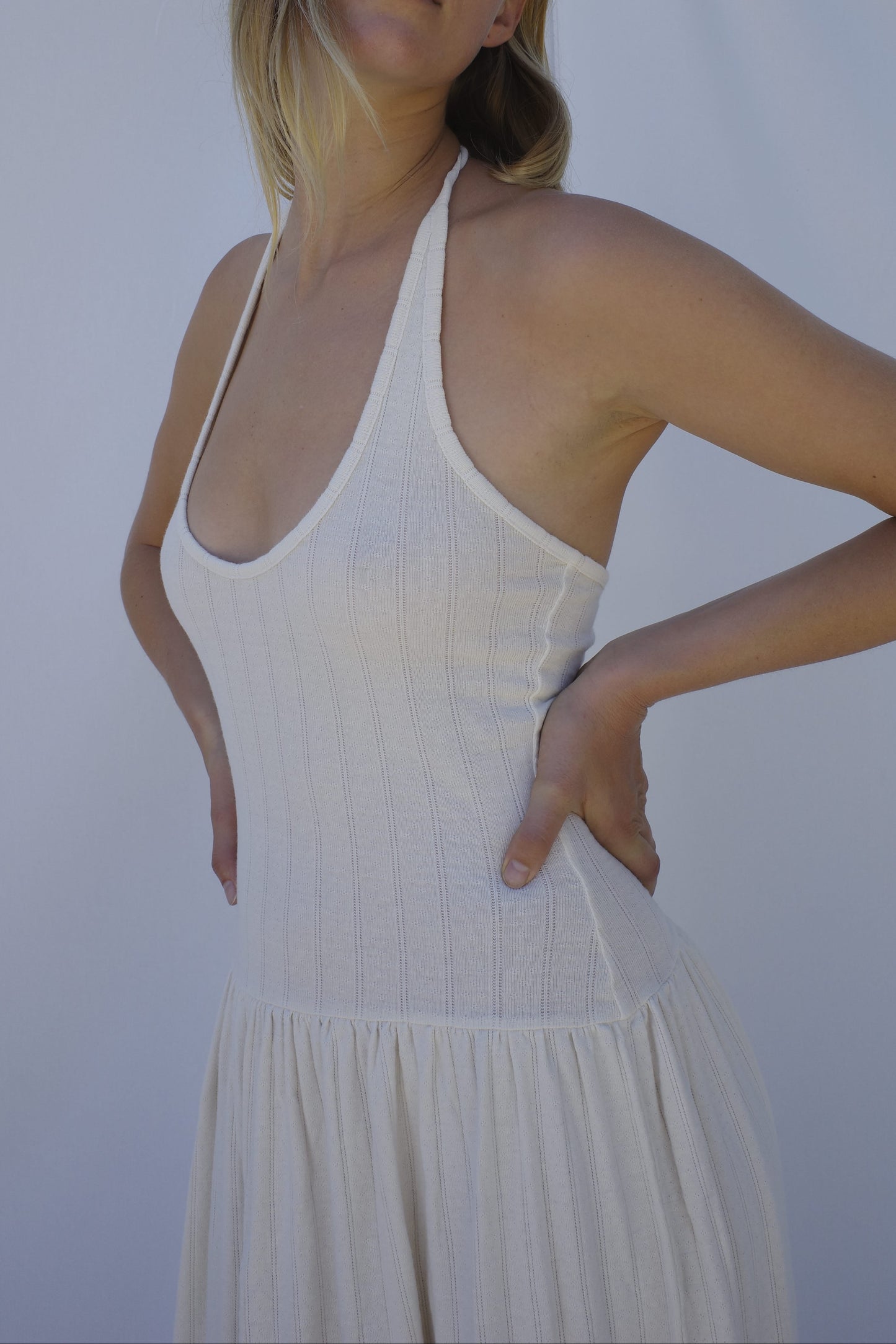 Isla Halter Dress - Cream