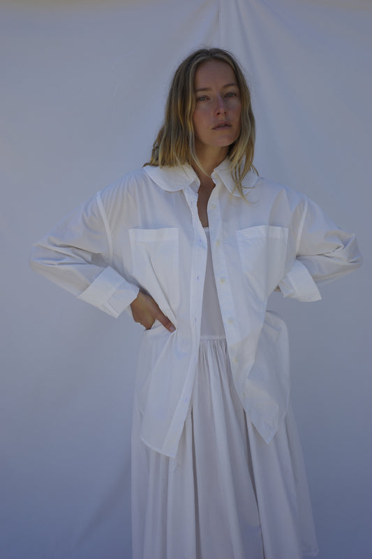 Hollis Oversized Shirt - Salt