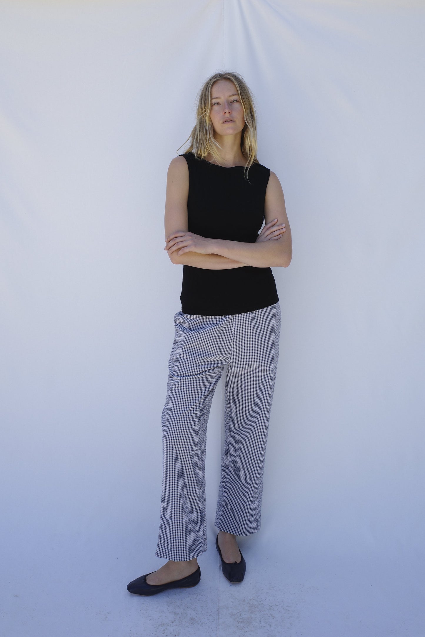 Patti Pant - Navy Gingham