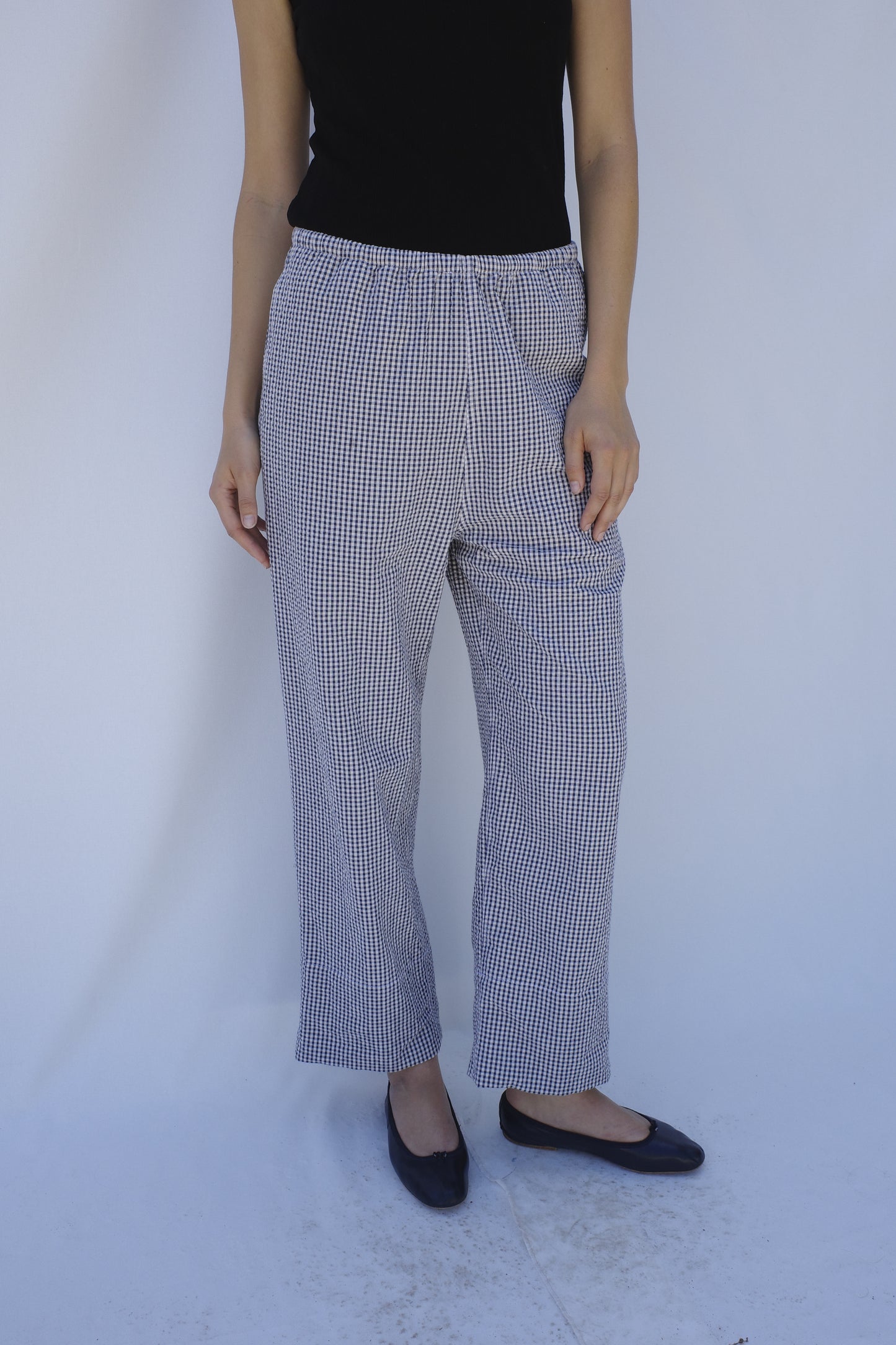 Patti Pant - Navy Gingham