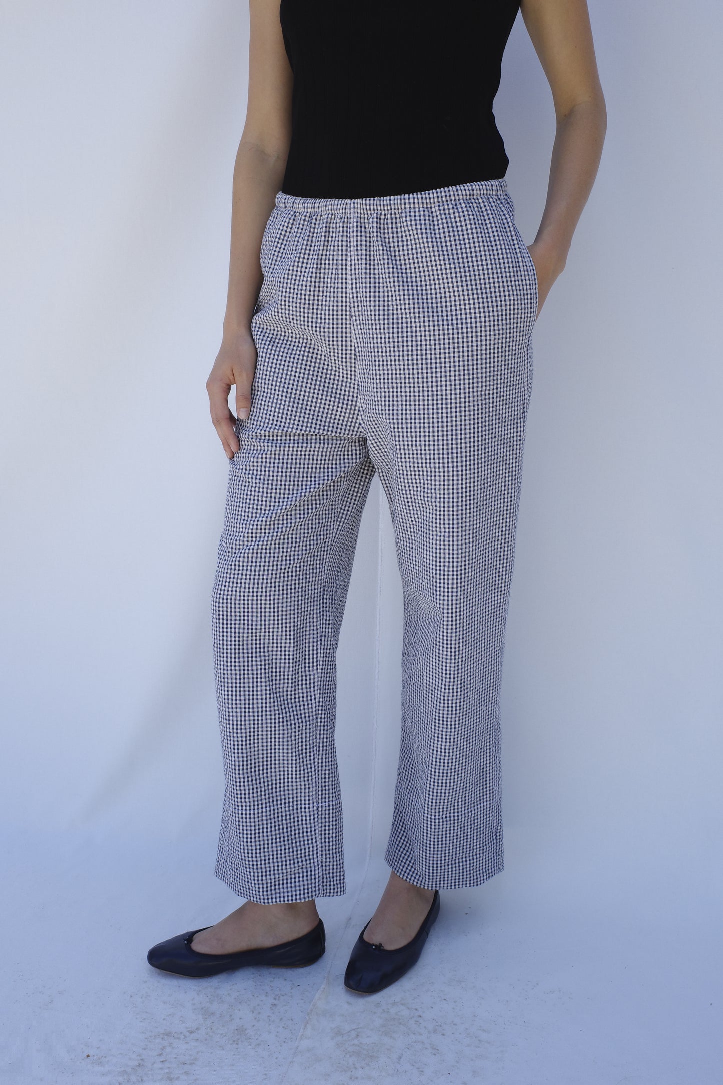Patti Pant - Navy Gingham
