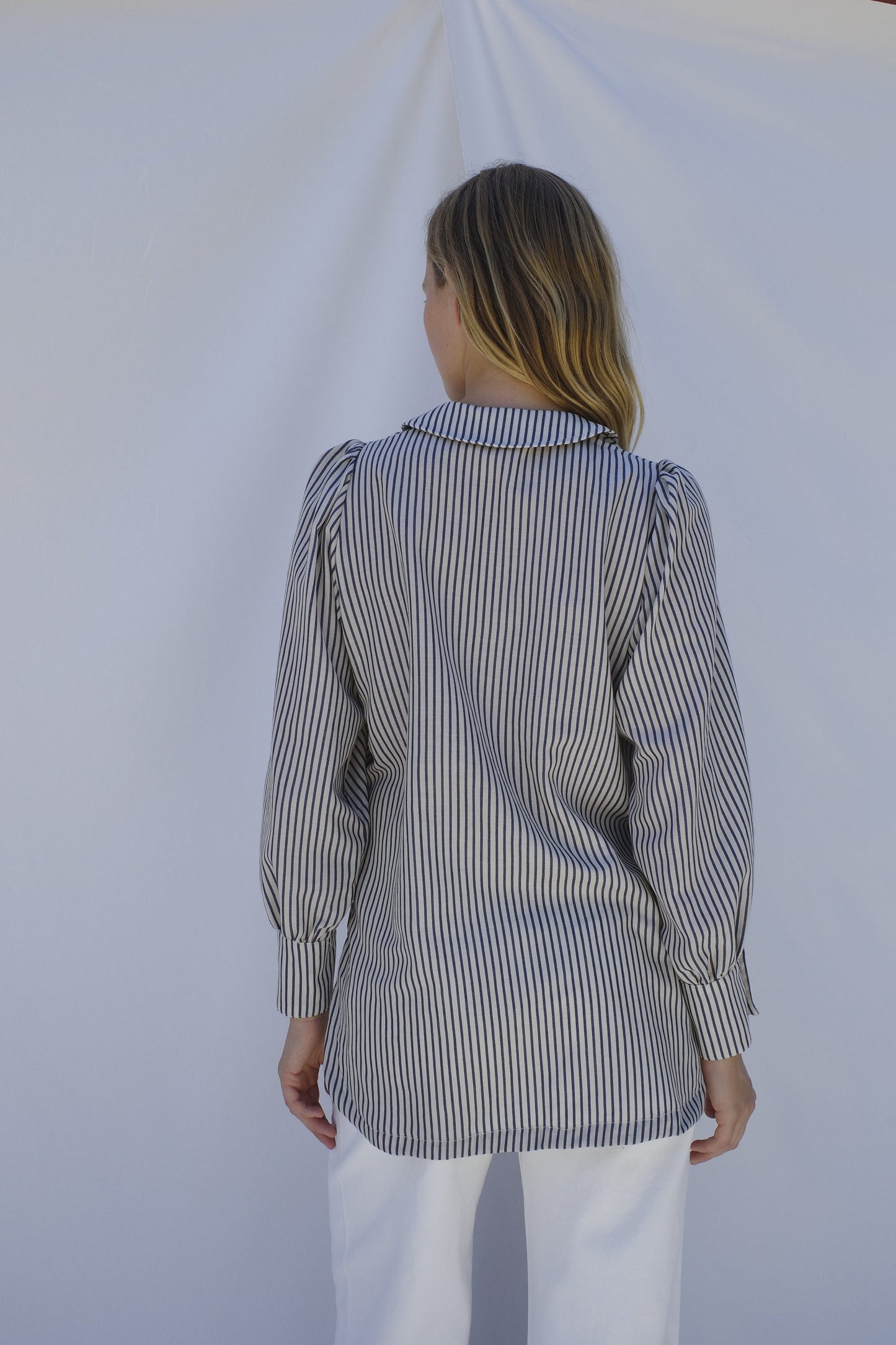 Rayne Blouse - Regatta Navy Stripe