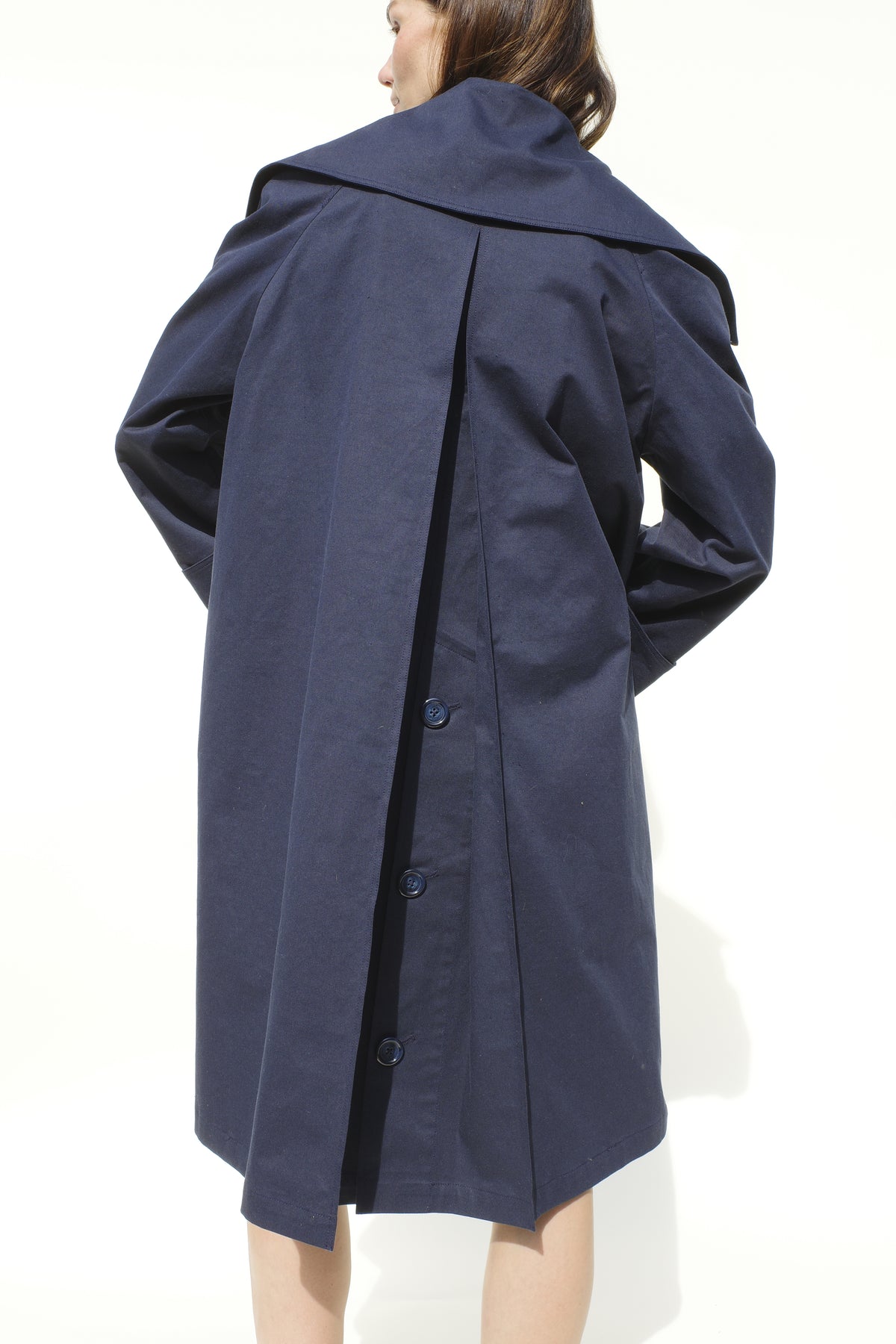 Beatrice Swing Jacket - Navy Nep Twill