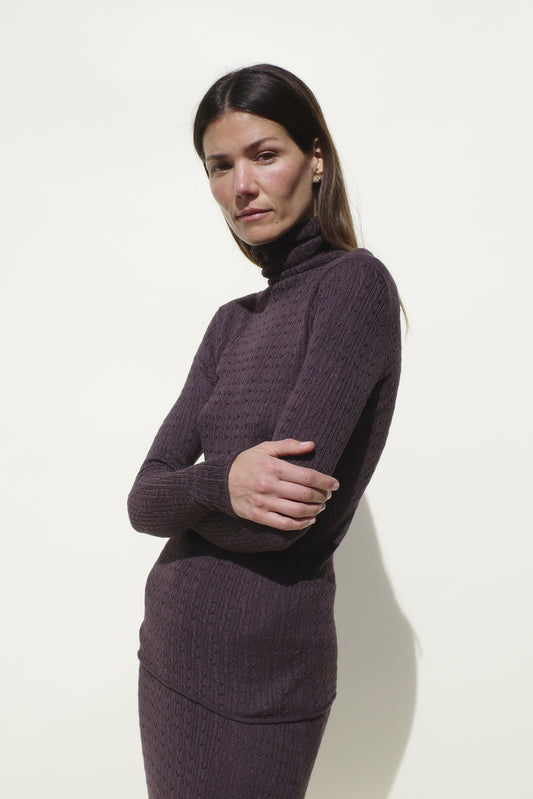 Rose Second Skin Turtleneck - Cocoa