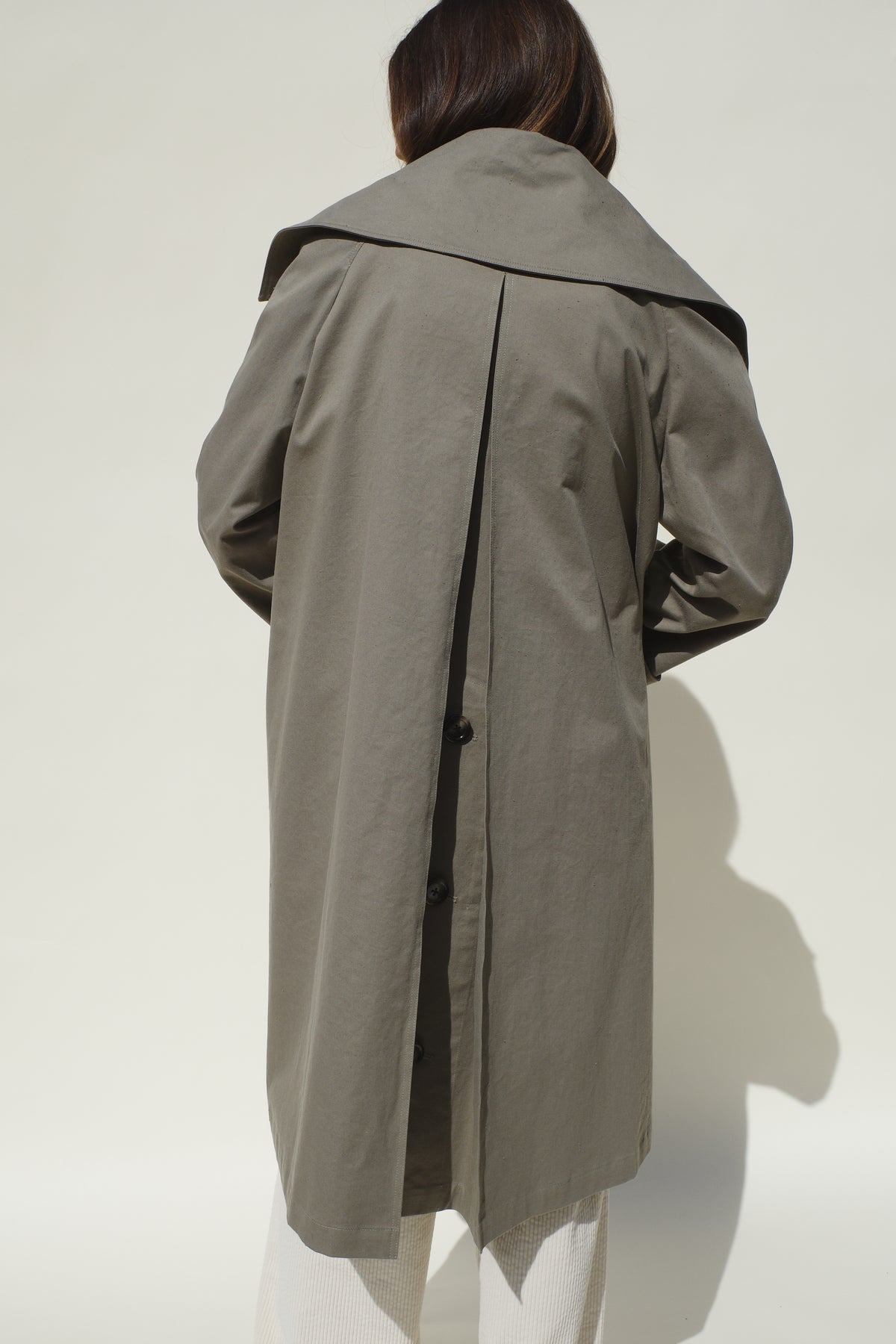 Beatrice Swing Jacket - Taupe Nep Twill