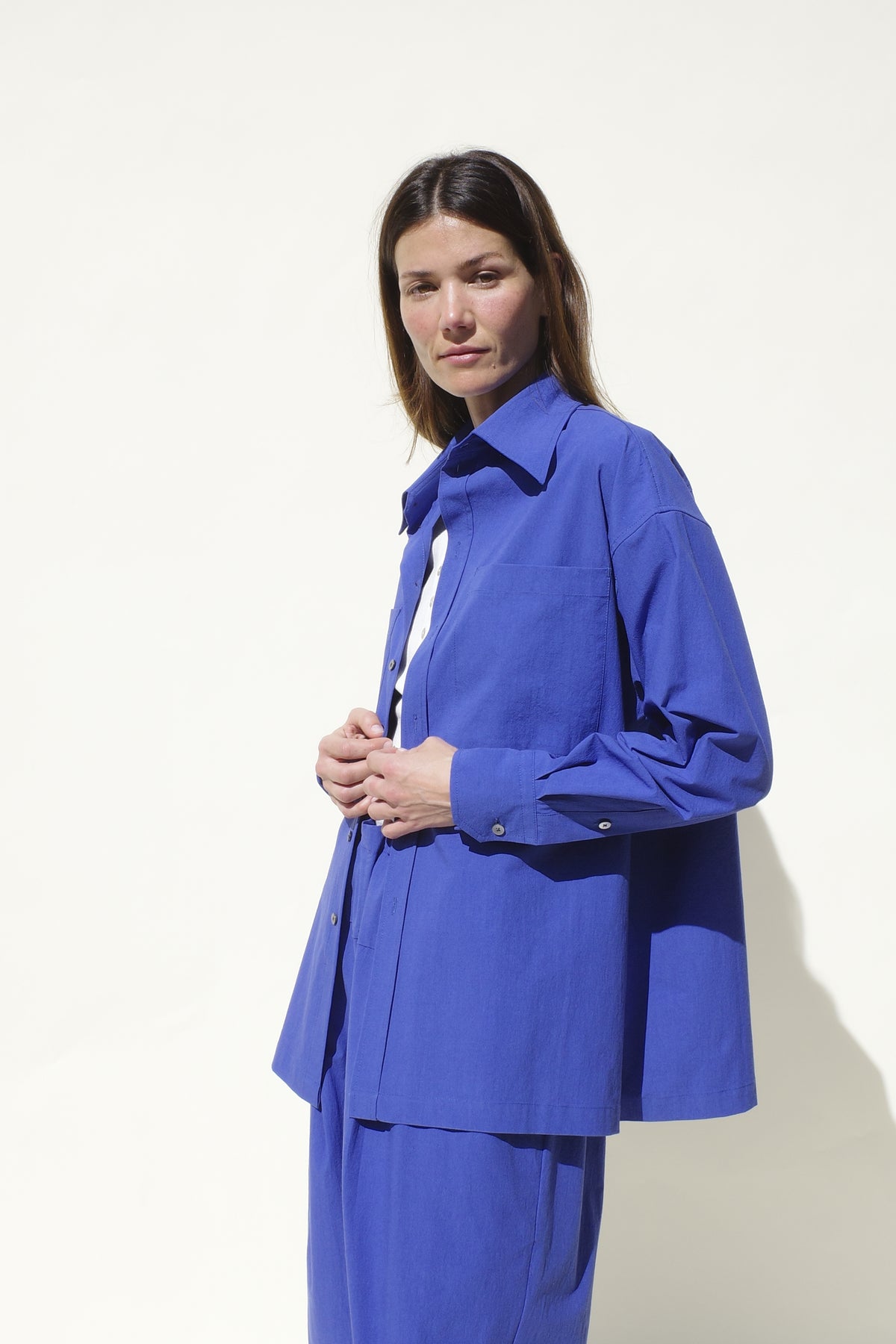 Cordelia Button Down - Cobalt