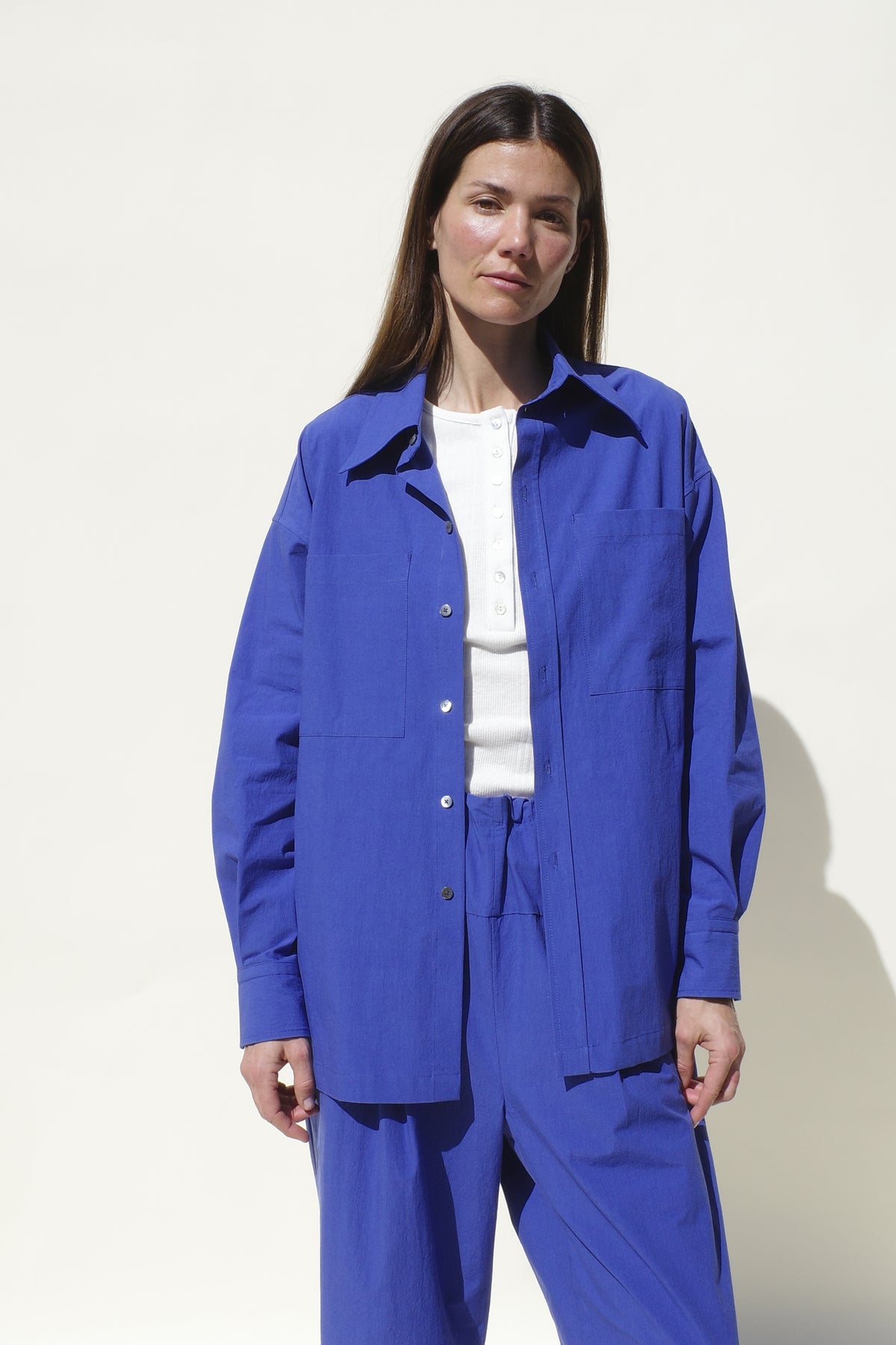 Cordelia Button Down - Cobalt