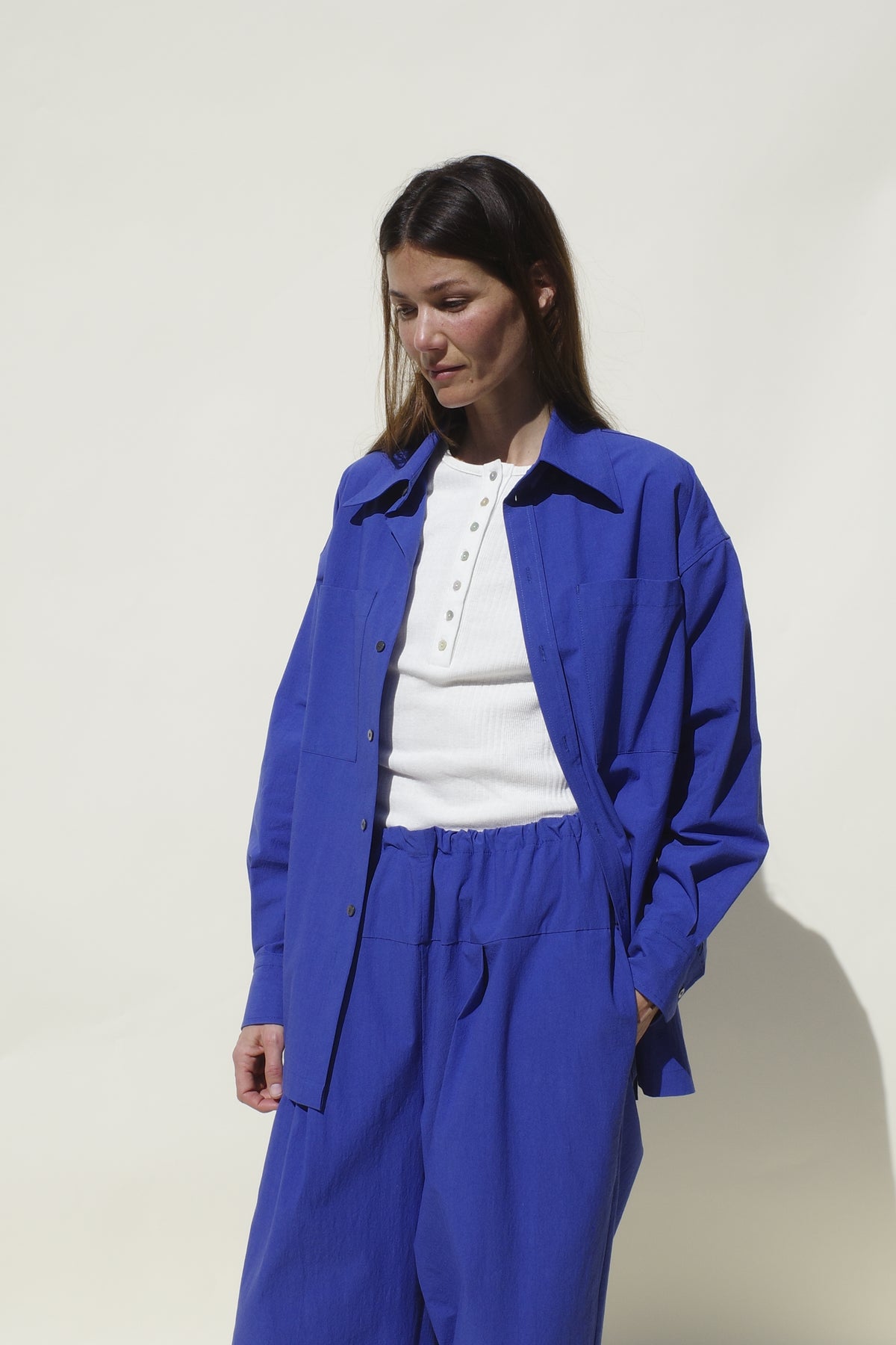 Cordelia Button Down - Cobalt