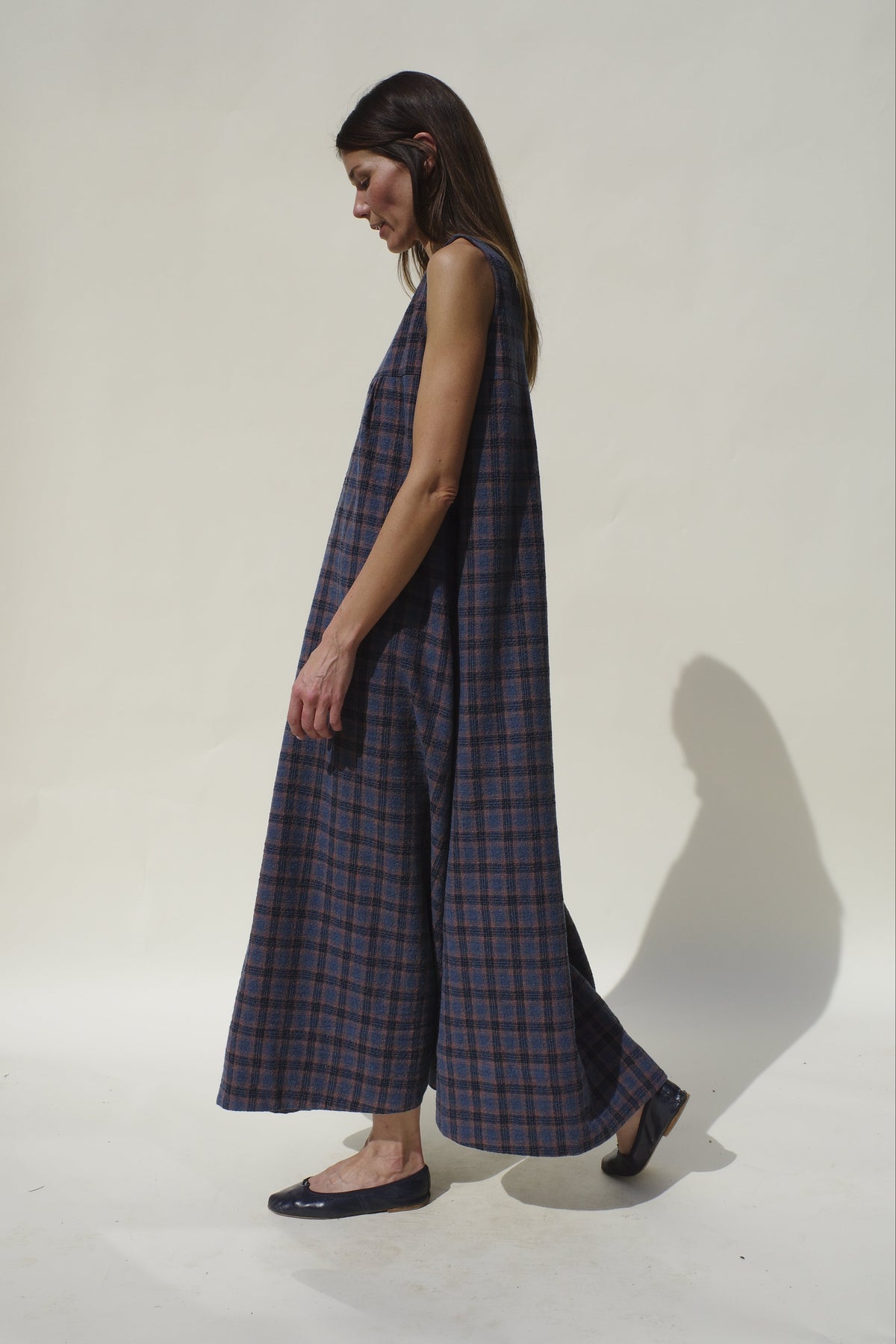 Iona Dress - Lapis Plaid