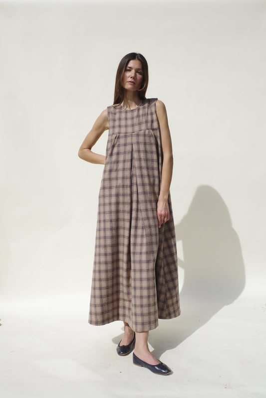 Iona Dress - Desert Plaid